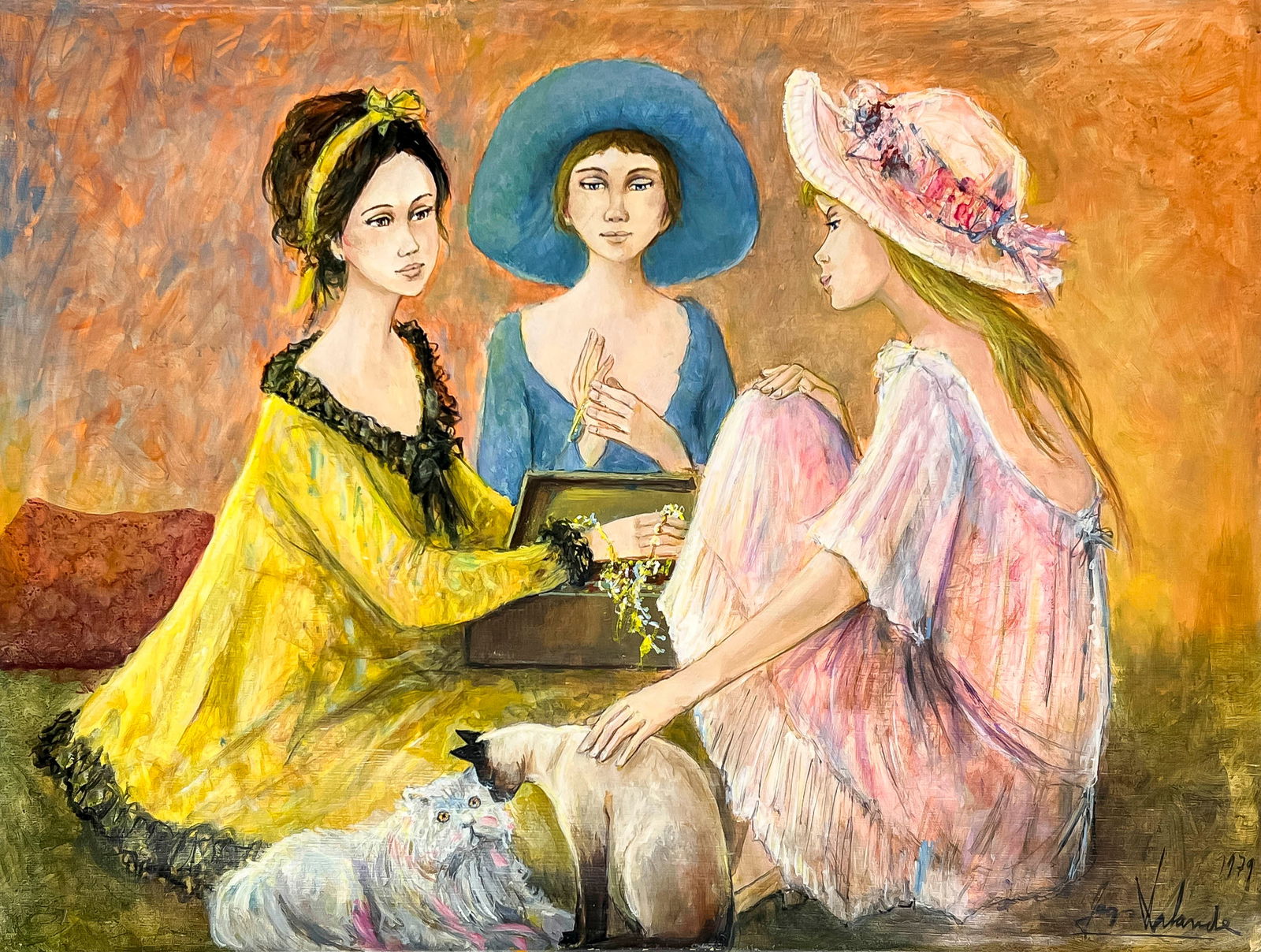 Jacques Lalande - Untitled (Women with Cats) (1 of 3)