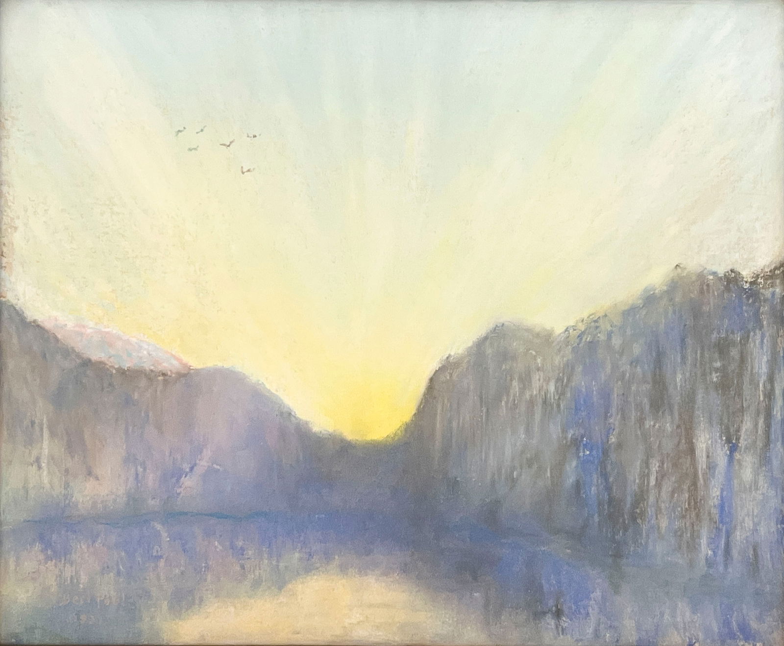 Bert Poole - Easter Morning: Lot 3 Bert Poole American (1853-1939) Easter Morning (1931) oil on fabric mounted to panel signed lower left 22 x 18 3/4 inches frame dimensions: 23 1/4 x 26 1/2 x 1 inches, wooden frame with glazing