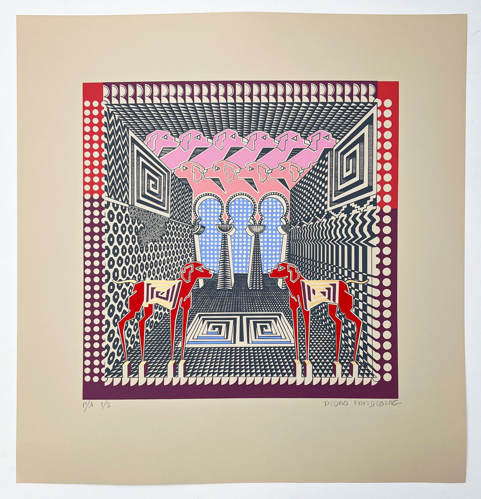 Pedro Friedeberg - Untitled (Architectural Dogs) (1 of 4)