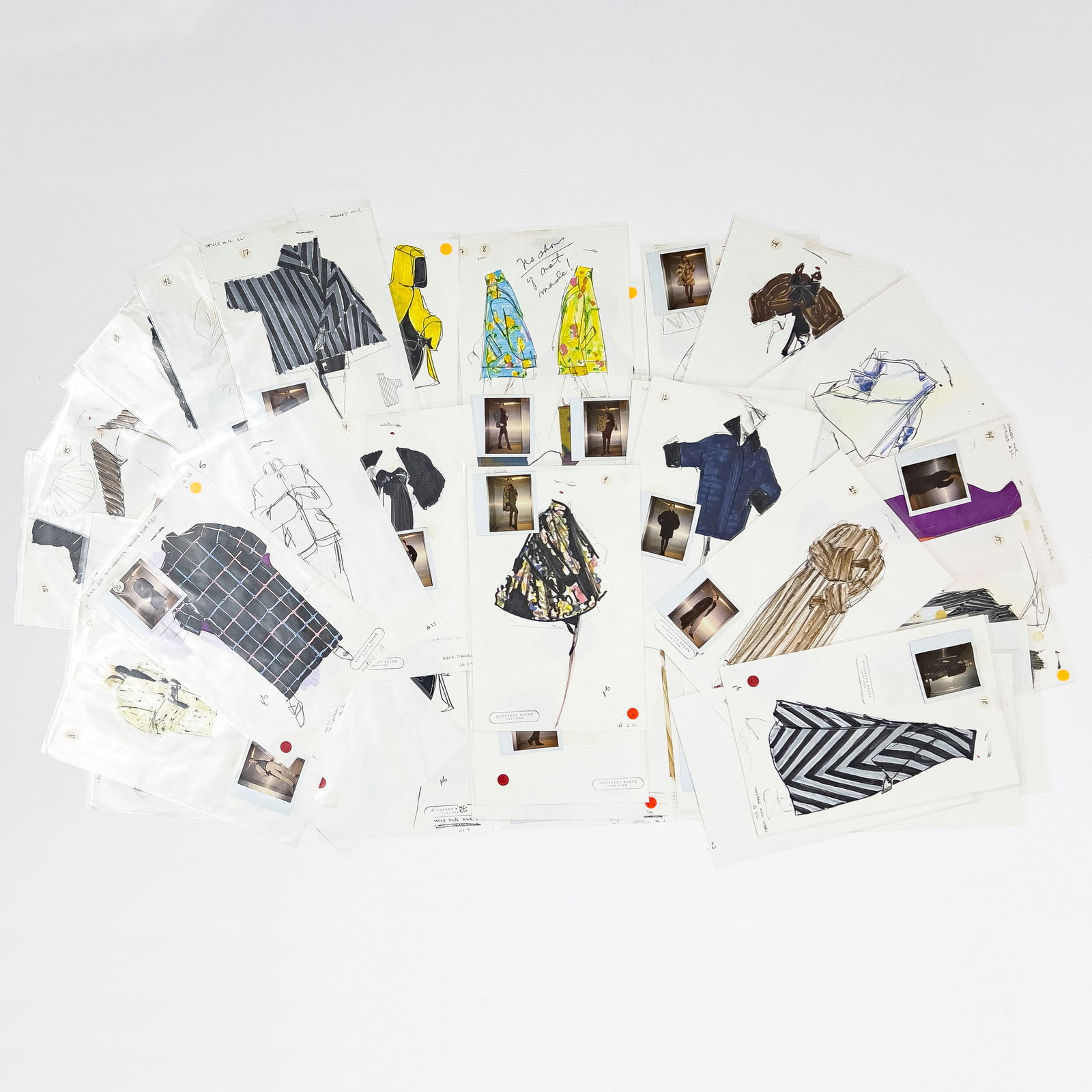 Geoffrey Beene Studio - Fashion Illustrations, Group of 42 (1 of 4)