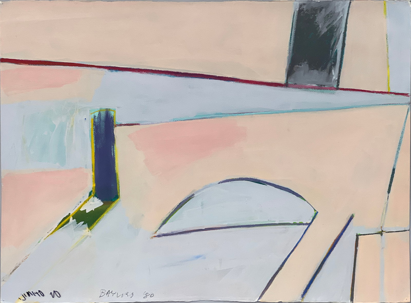 Unknown Artist - Untitled (Composition in Pink and Blue) (1 of 4)