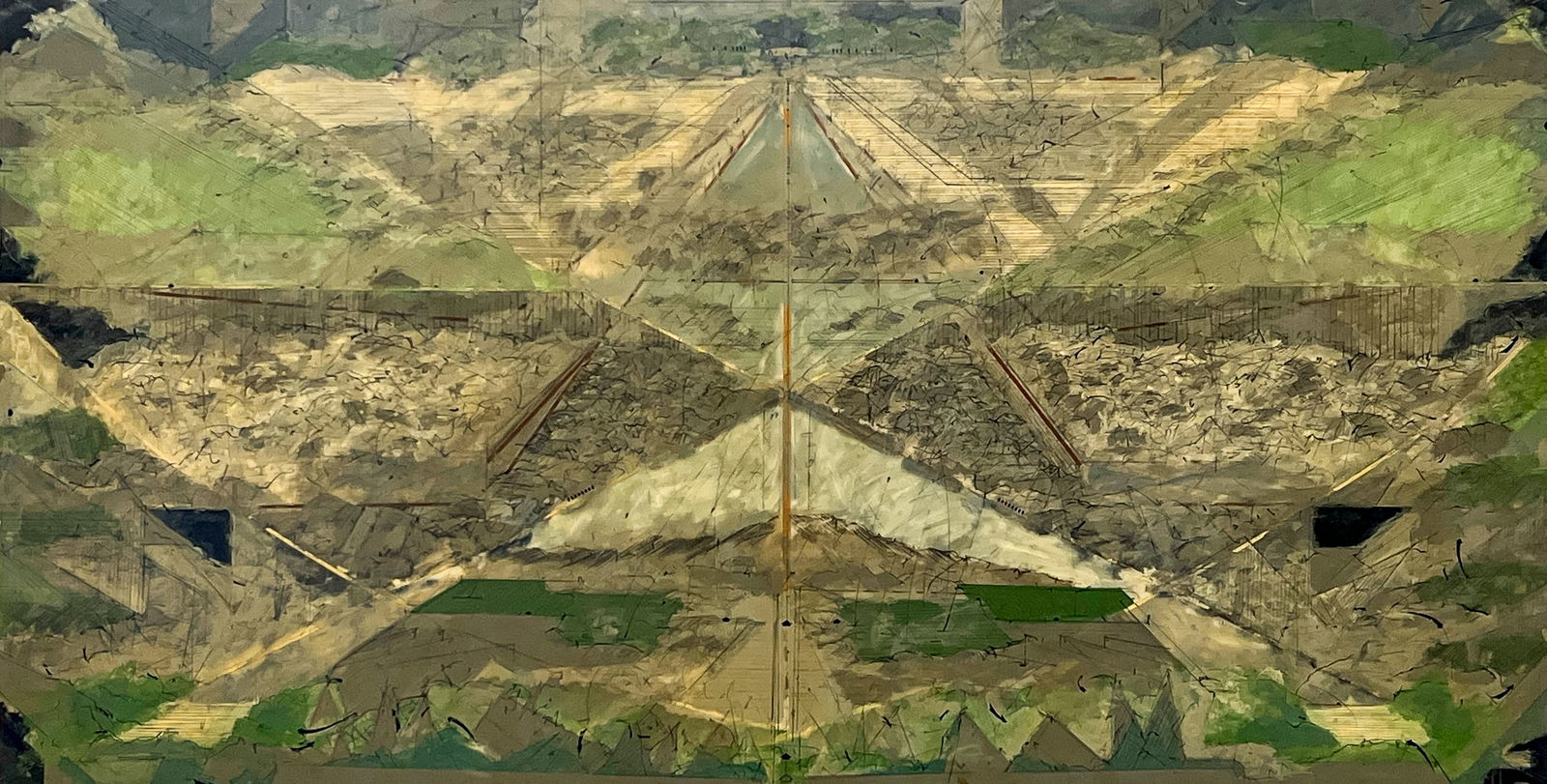 John M White - Untitled (Green Composition) (1 of 3)