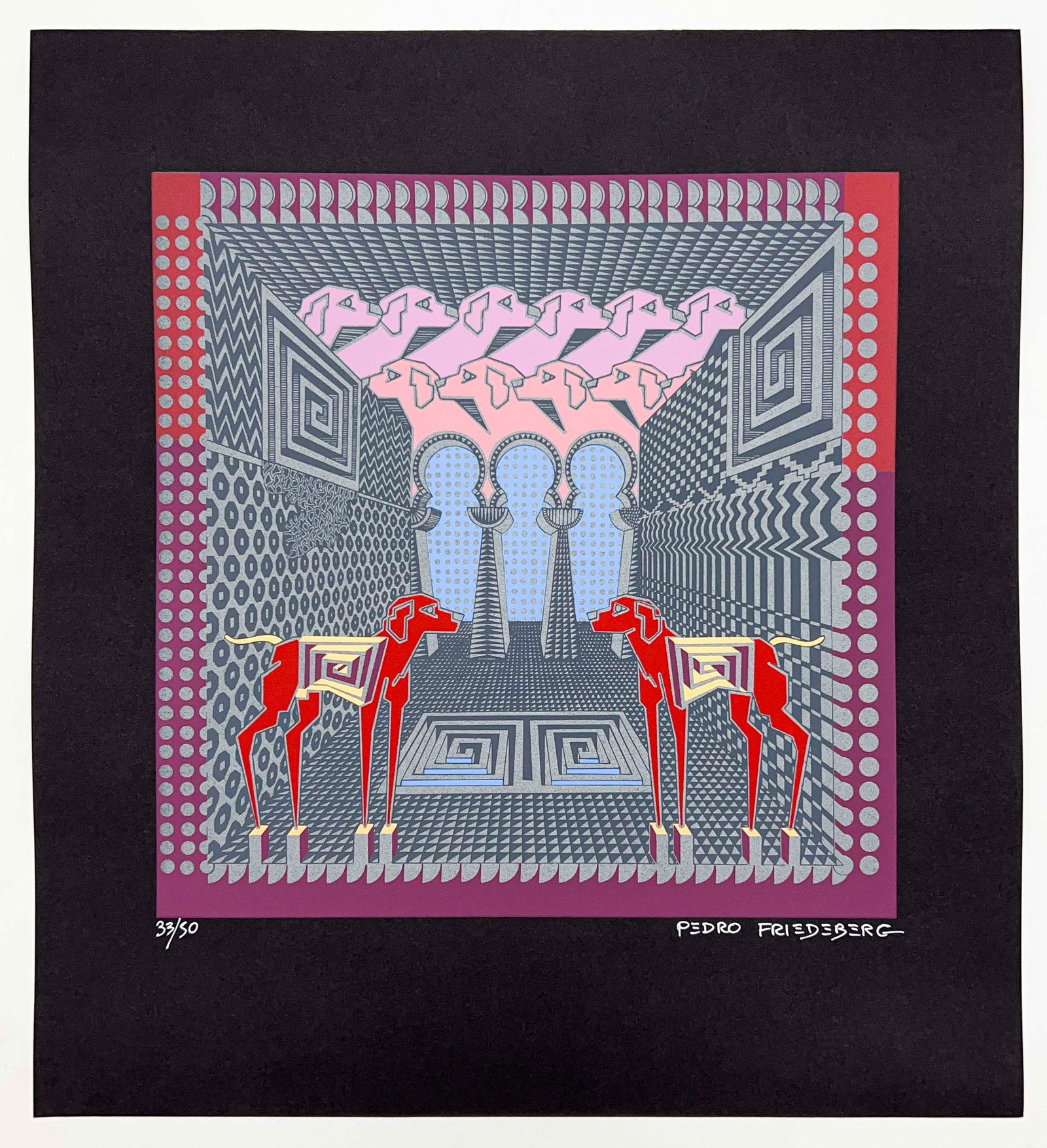 Pedro Friedeberg - Untitled (Architectural Dogs) (1 of 4)