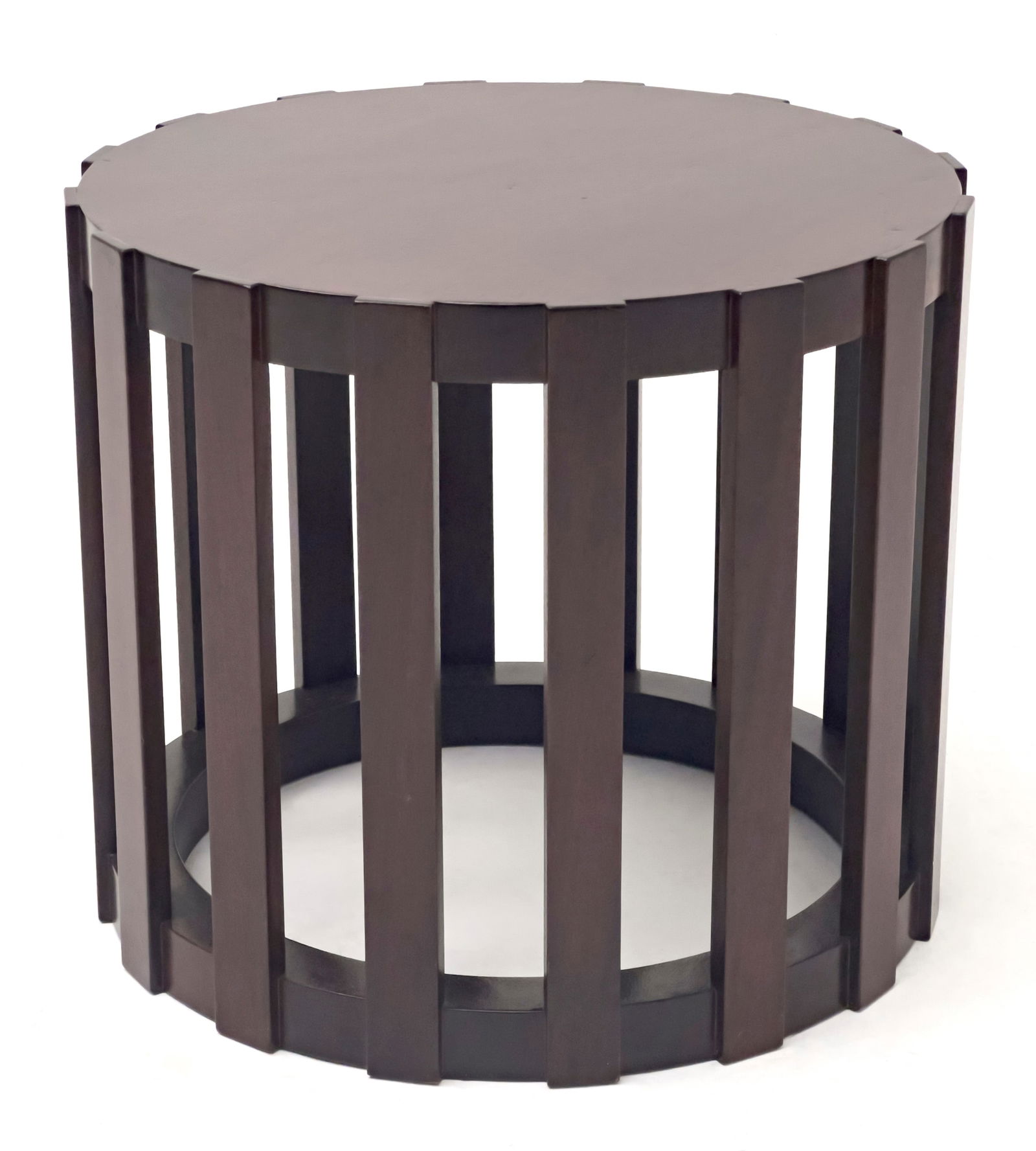 Round Slatted Low Table (1 of 3)