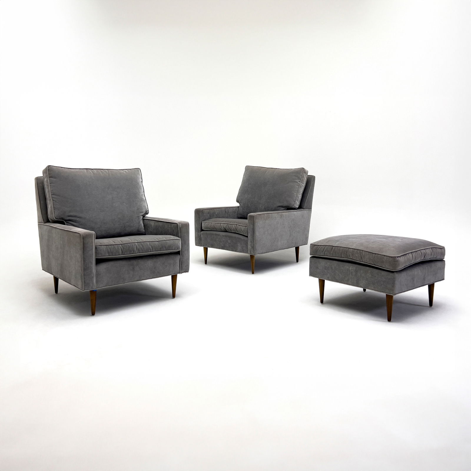 Milo Baughman - Club Chairs (Pair) and Ottoman (1 of 8)