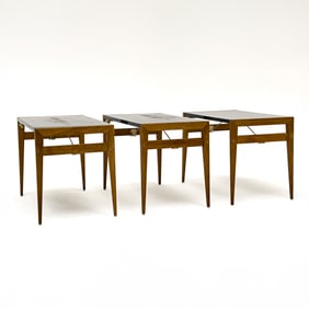 Mid Century Modern Folding Occasional Tables, Set of 3