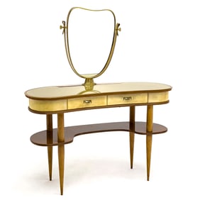 Modernist Vellum Dressing Table with Mirror
