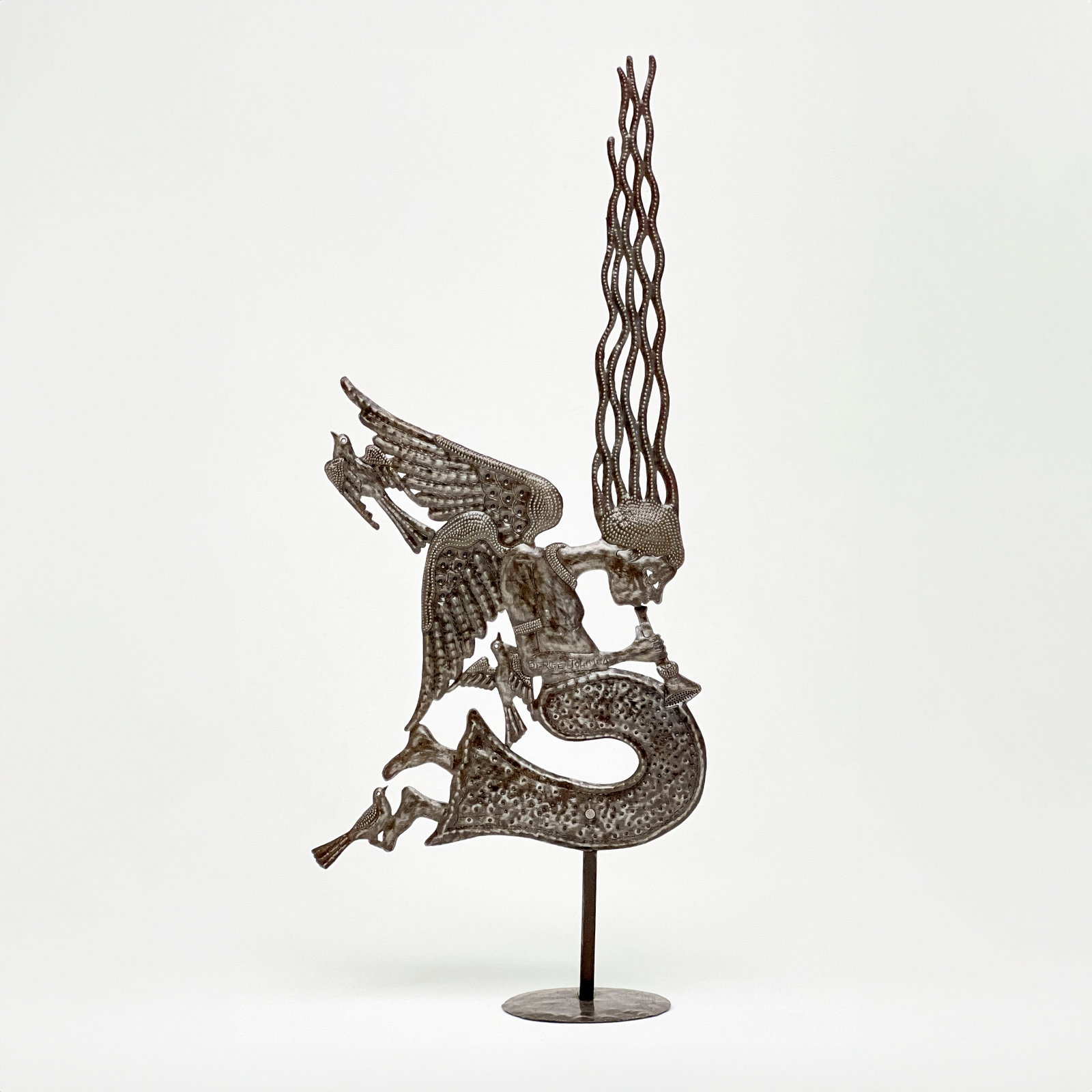Serge Jolimeau - Untitled (Angel): Lot 87 Serge Jolimeau Haitian (b. 1952) Untitled (Angel) steel signature incised 31½ x 13 inches Provenance: From a Private SoHo Collection