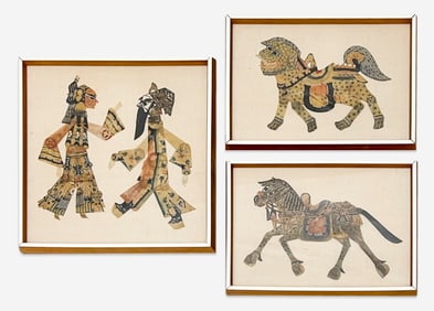 Chinese Shadow Puppets, Group of 3