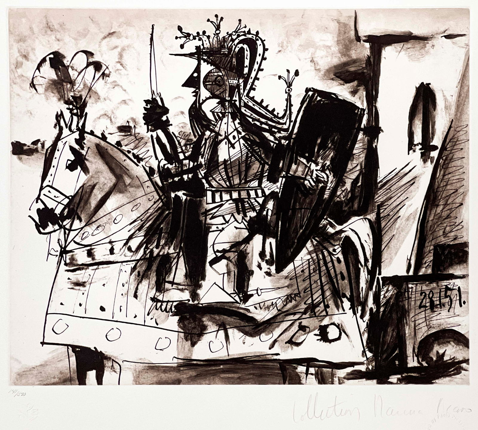 after Pablo Picasso - Cavalier En Armure (1 of 5)
