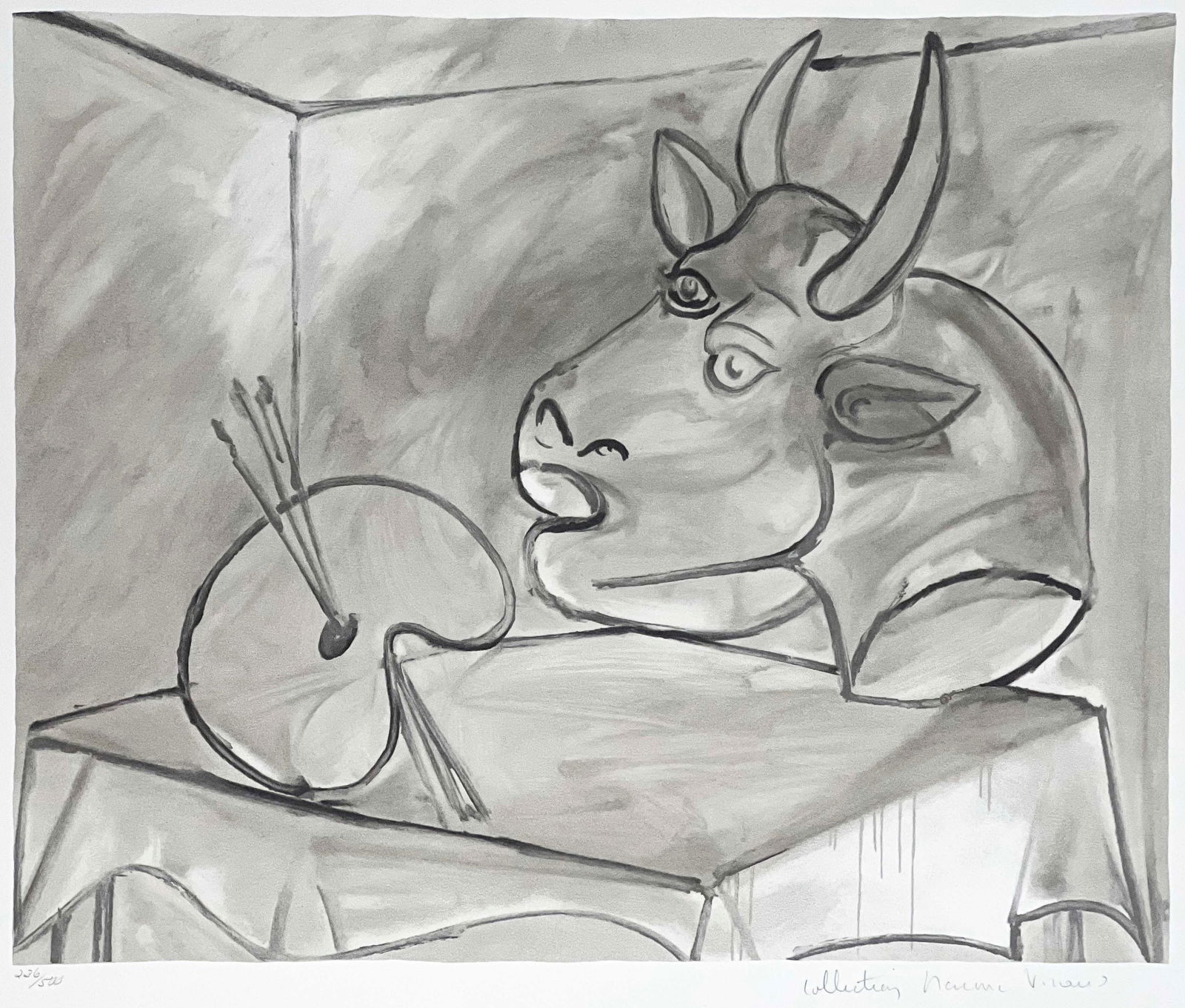 after Pablo Picasso - Nature Morte a La Palette et La Tęte (1 of 5)