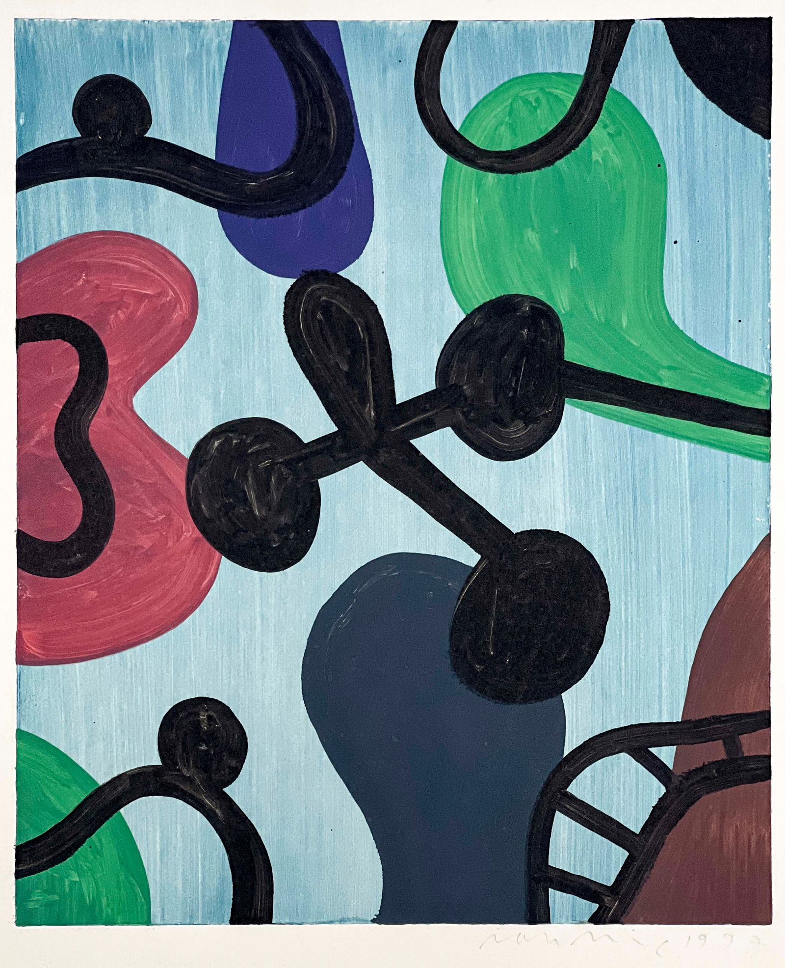 Dan Rizzie - Untitled (Forms in Black and Blue) (1 of 4)