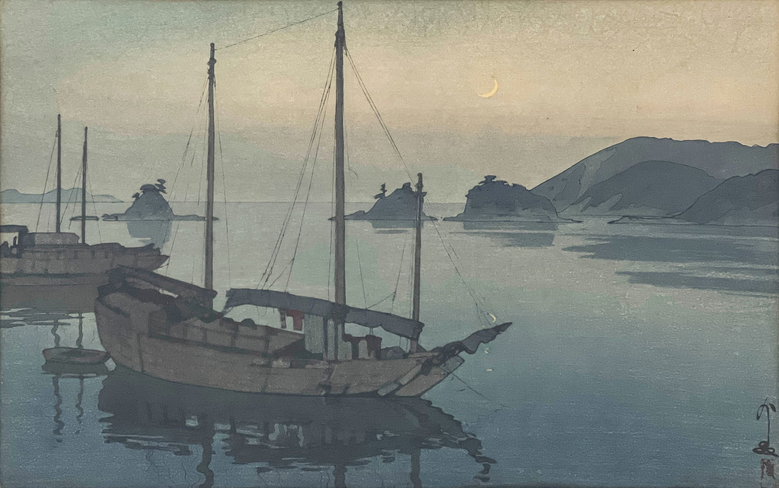 Hiroshi Yoshida - Three Little Islands (from series The Inland Sea, second series) (1 of 10)