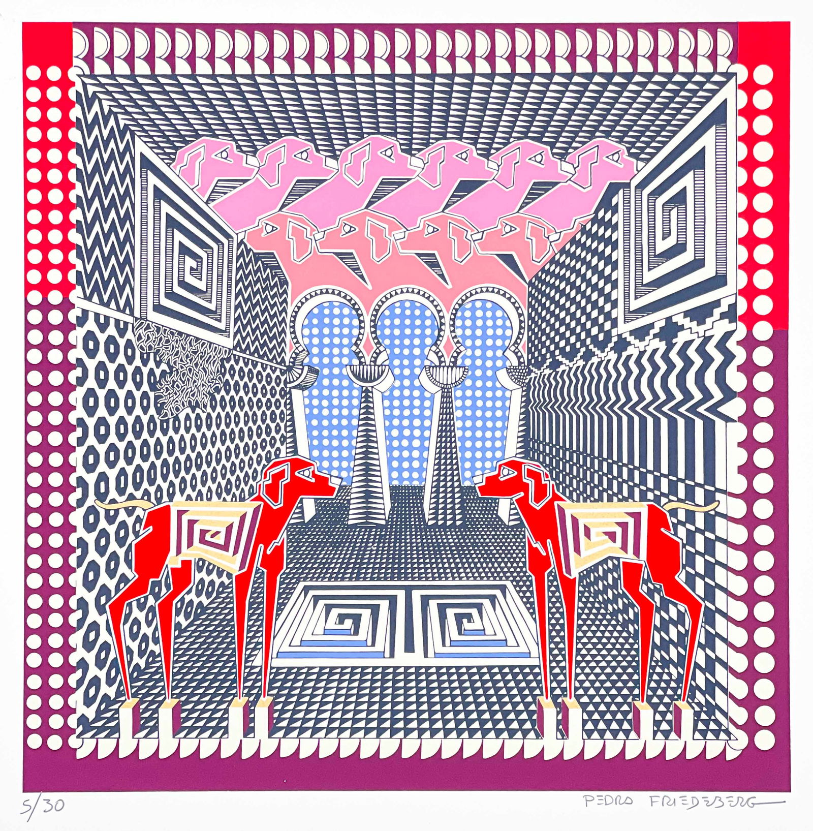 Pedro Friedeberg - Untitled (Architectural Dogs) (1 of 4)