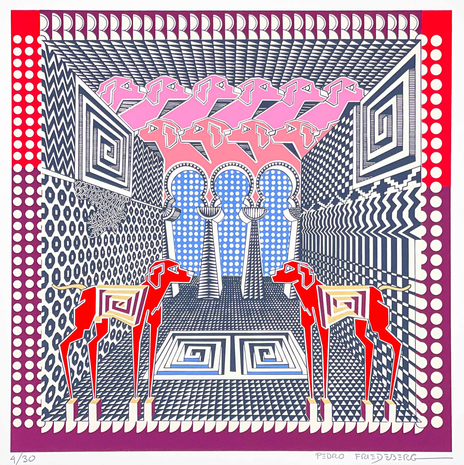 Pedro Friedeberg - Untitled (Architectural Dogs) (1 of 4)