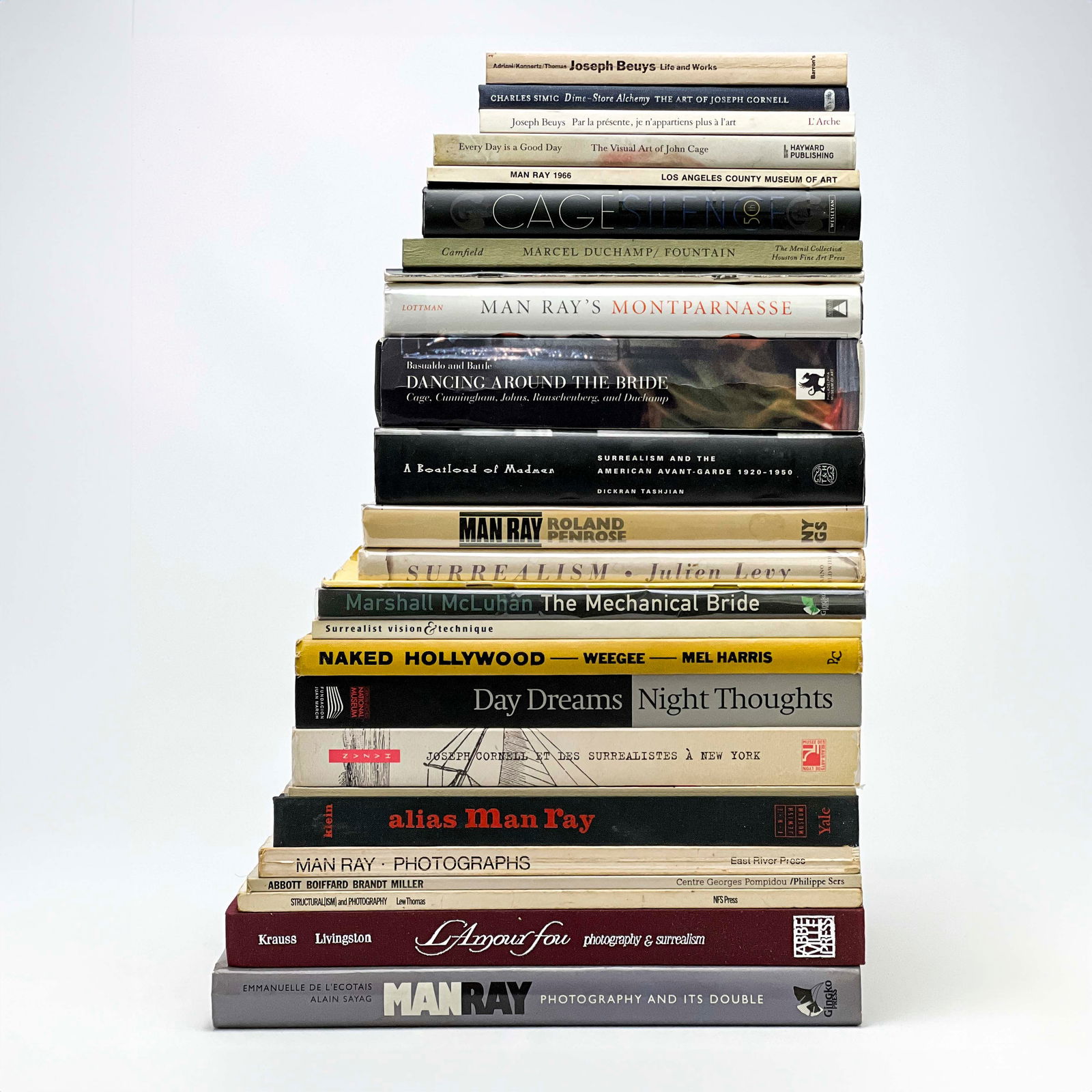 Collection of Avant-garde Books, Group of 26: Lot 160 Collection of Avant-garde Books, Group of 26 comprising volumes on Man Ray, Marcel Duchamp, Joseph Beuys, John Cage, Joseph Cornell, photography and surrealism, among others for video flip-th