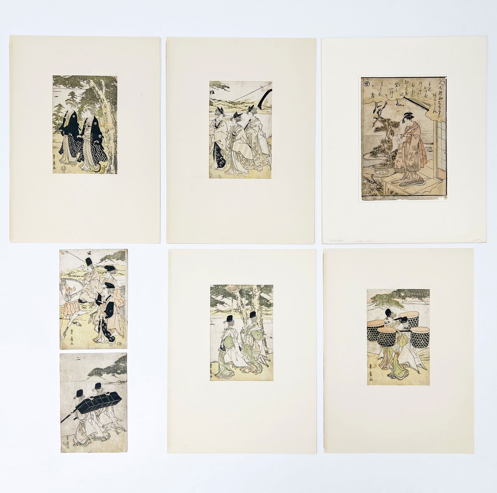 Toyohiro - Woodcut Prints, Group of 7 (1 of 4)