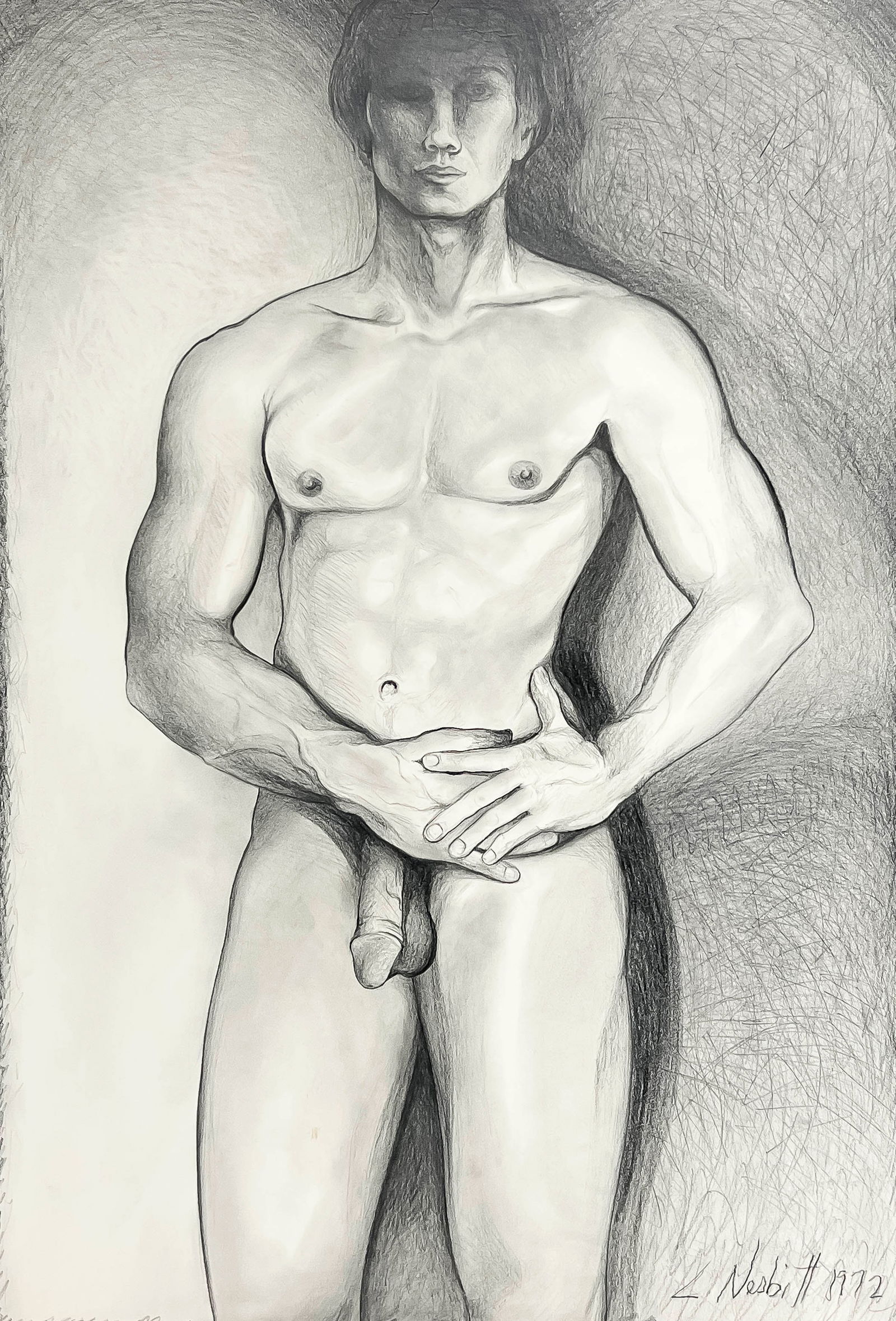 Lowell Nesbitt - Untitled (Nude): Lot 202 Lowell Nesbitt American (1933-1993) Untitled (Nude) (1972) graphite on artist's board signed lower right 44 x 30 inches unframed Provenance: From the Estate of Lowell Nesbitt