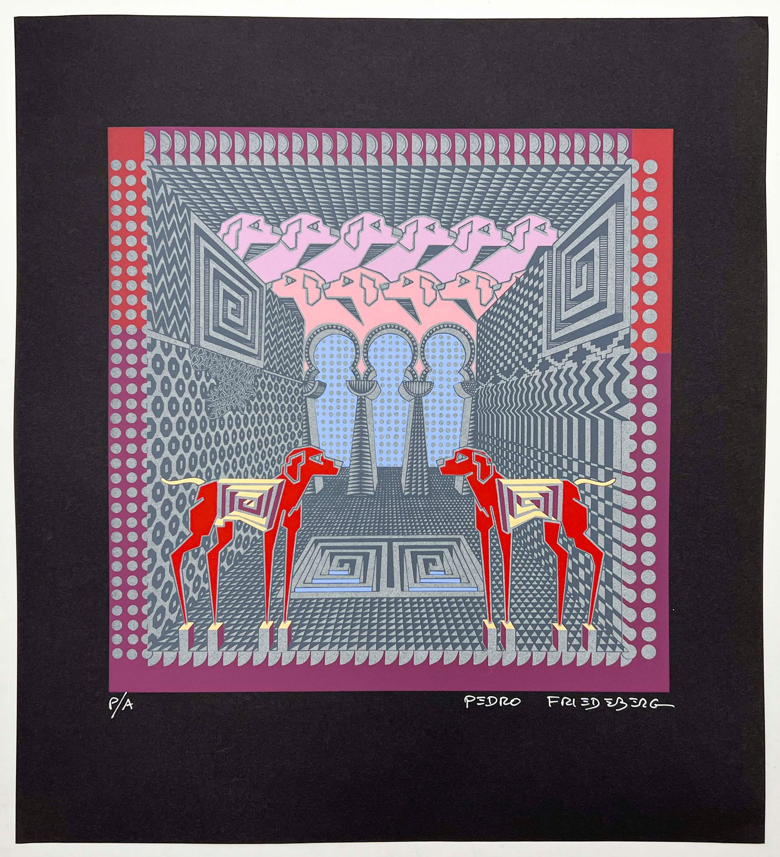 Pedro Friedeberg - Untitled (Architectural Dogs) (1 of 4)