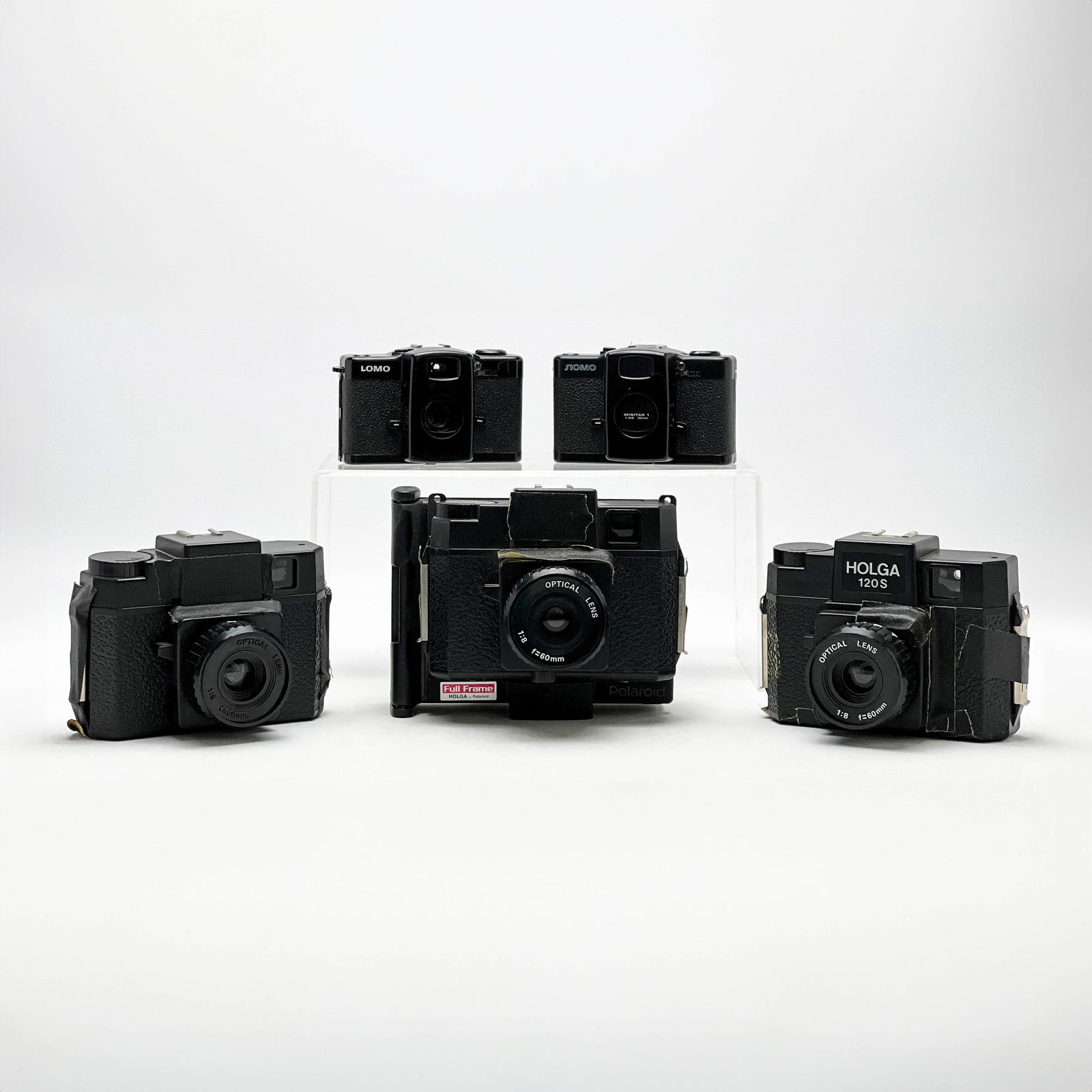 3 Holga Cameras one with Polaroid back and 2 Lomo Cameras (1 of 2)