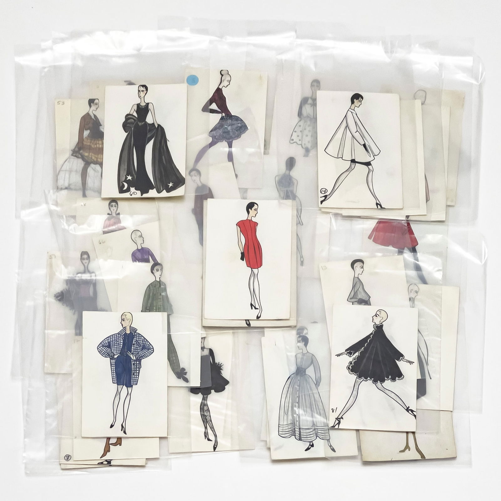 Gene Meyer - Illustrations for Geoffrey Beene, Group of 43 (1 of 7)