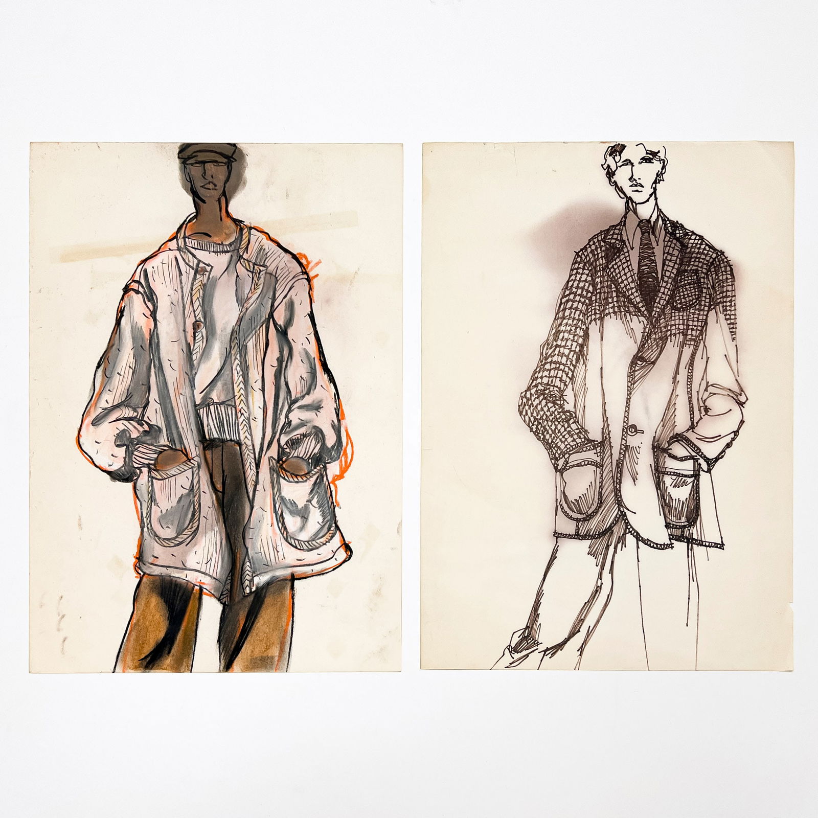 Joe Eula - Illustrations for Geoffrey Beene, Group of 2 (1 of 3)