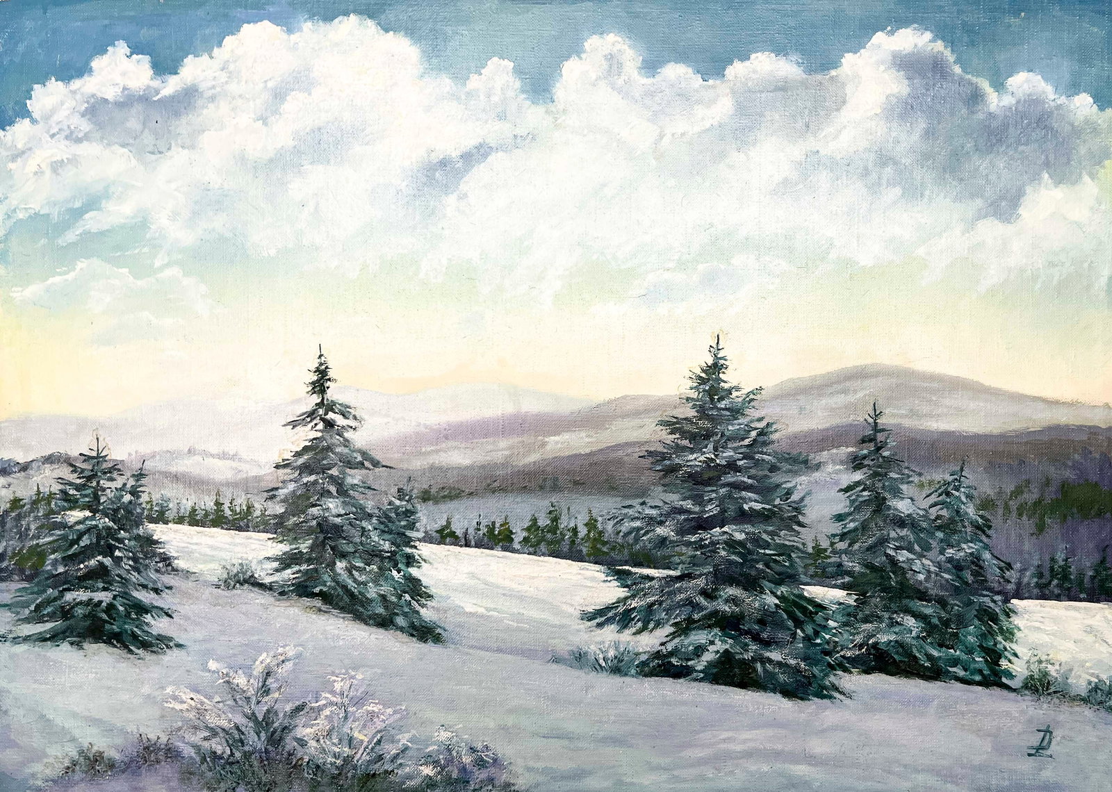 Unknown Artist - Untitled (Winter Mountains) (1 of 4)