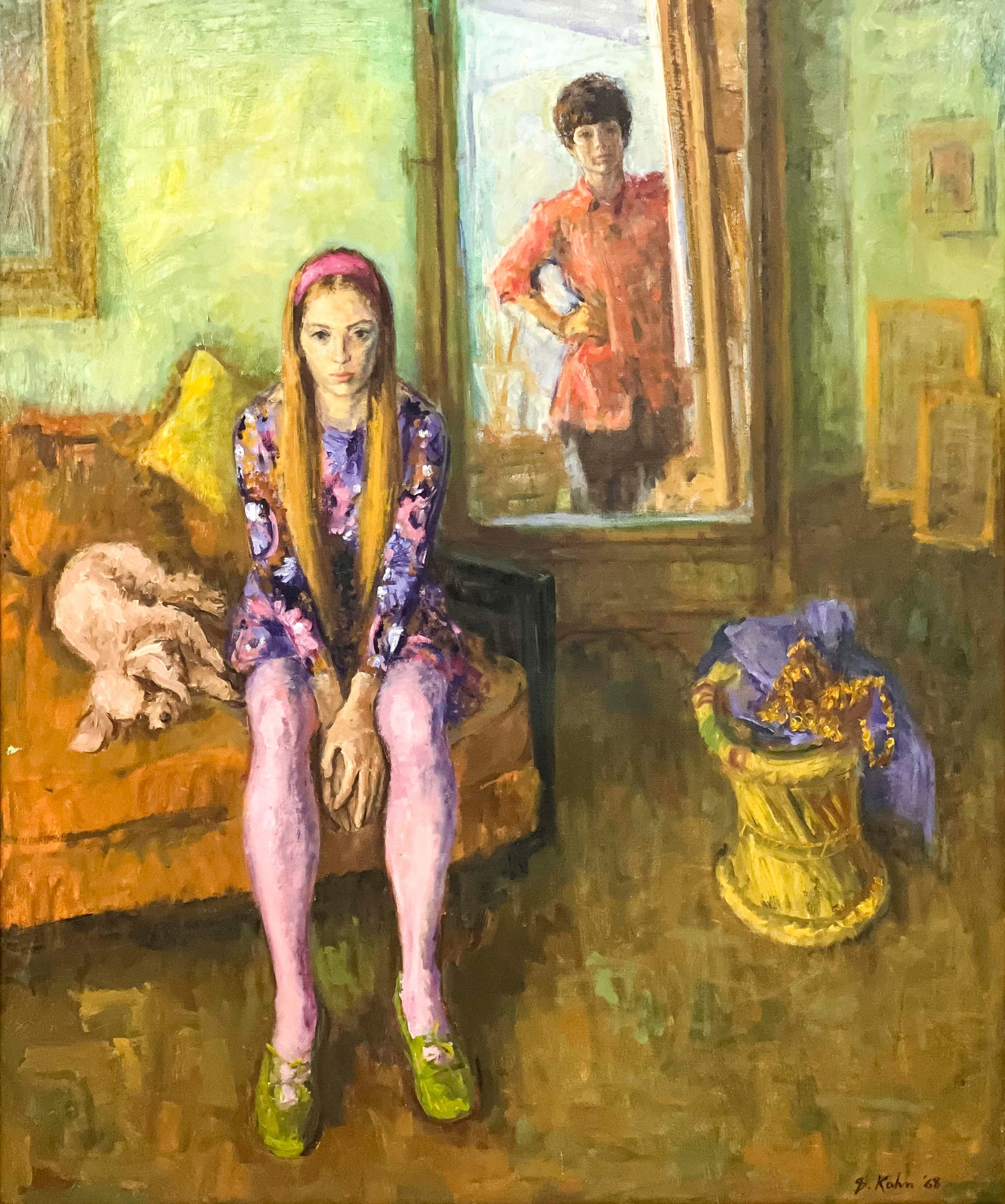 Susan Kahn - Self Portrait with Young Girl and Dog (1 of 7)
