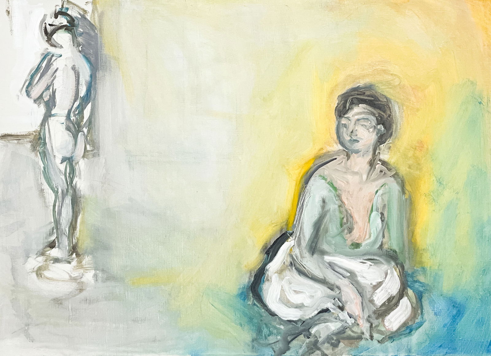 John Adams Griefen - Untitled Painting (Portrait Study) (1 of 3)