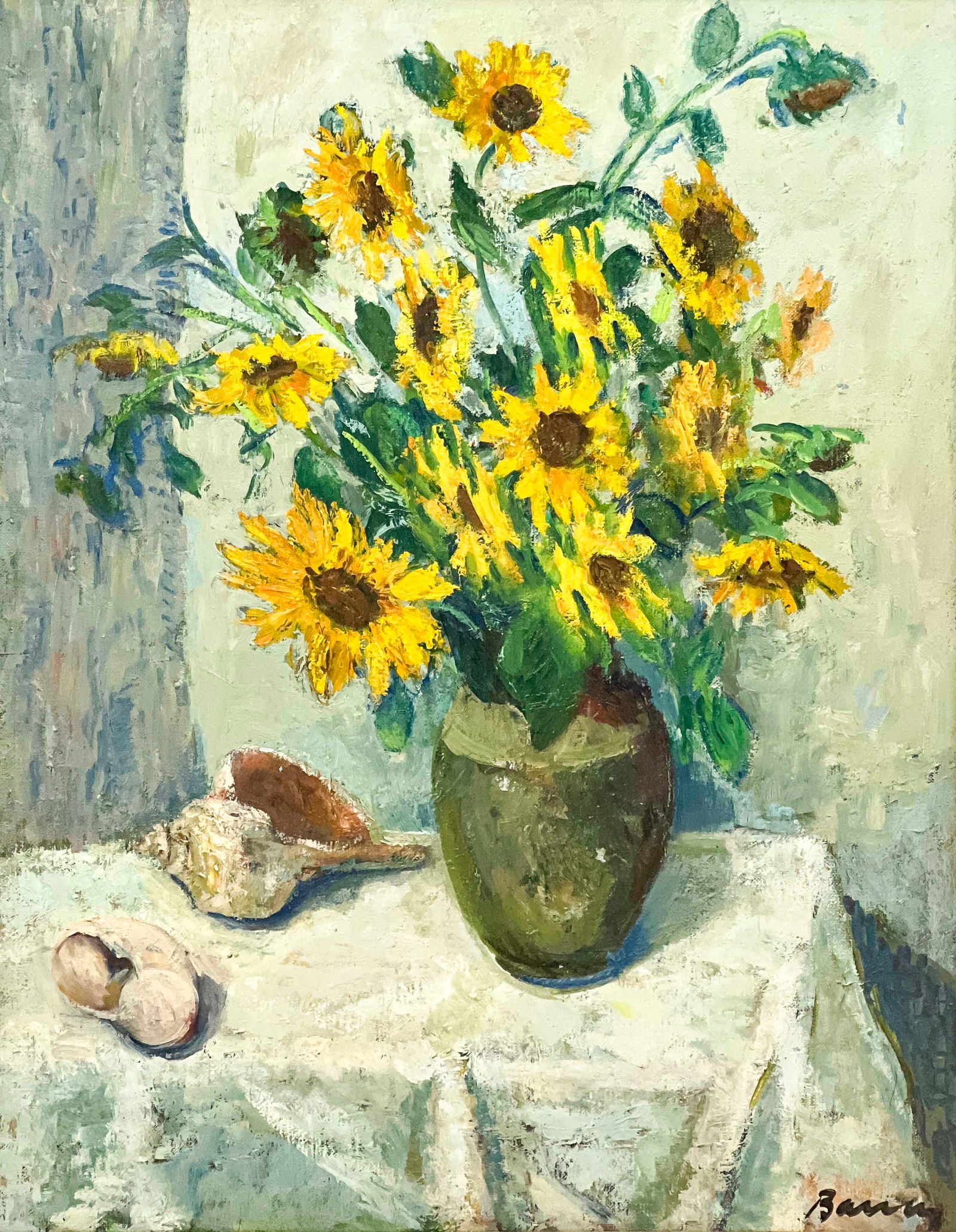 Albert Bela Bauer - Untitled Painting (Sunflowers) (1 of 4)