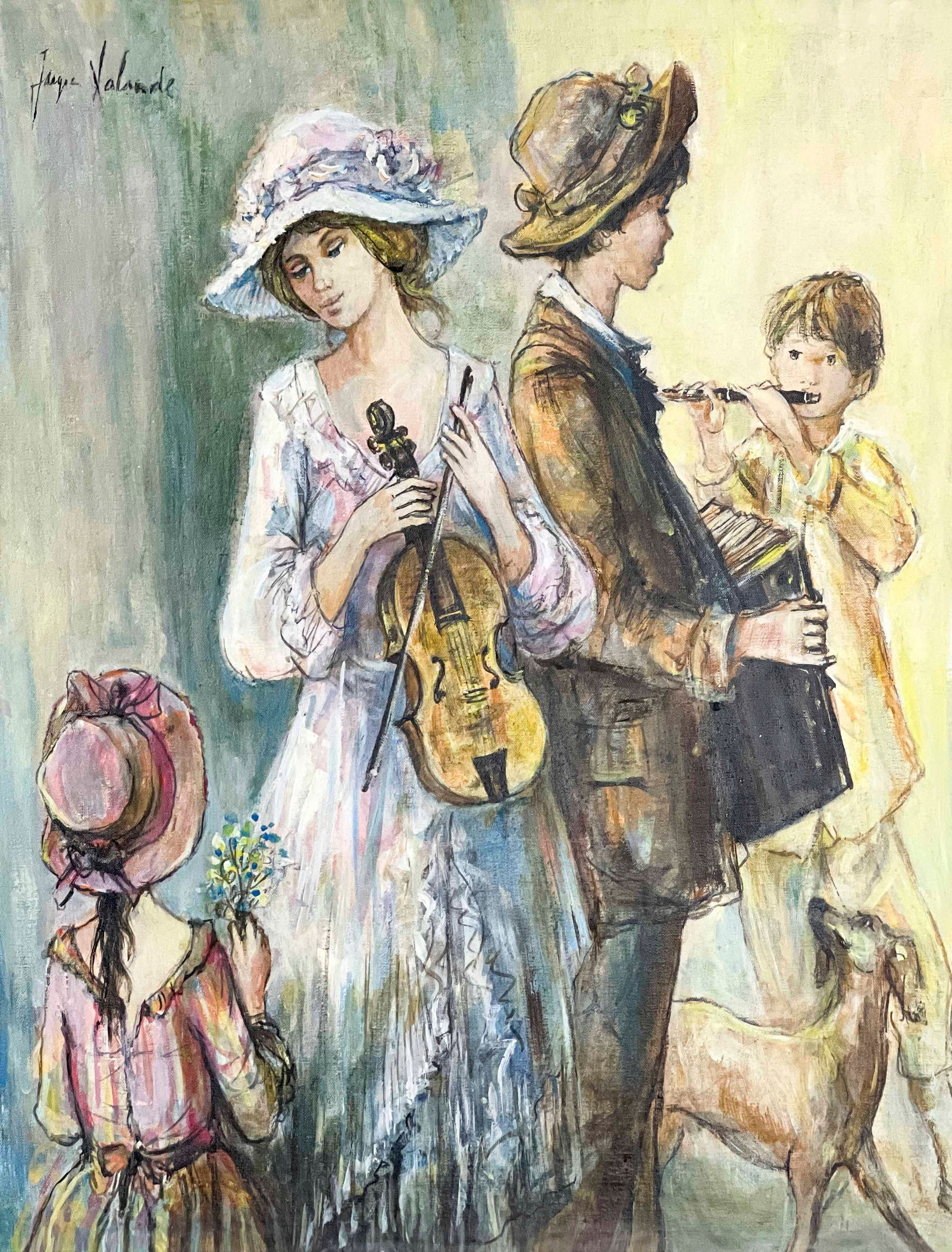 Jacques Lalande - Untitled Painting (Musicians Standing) (1 of 4)