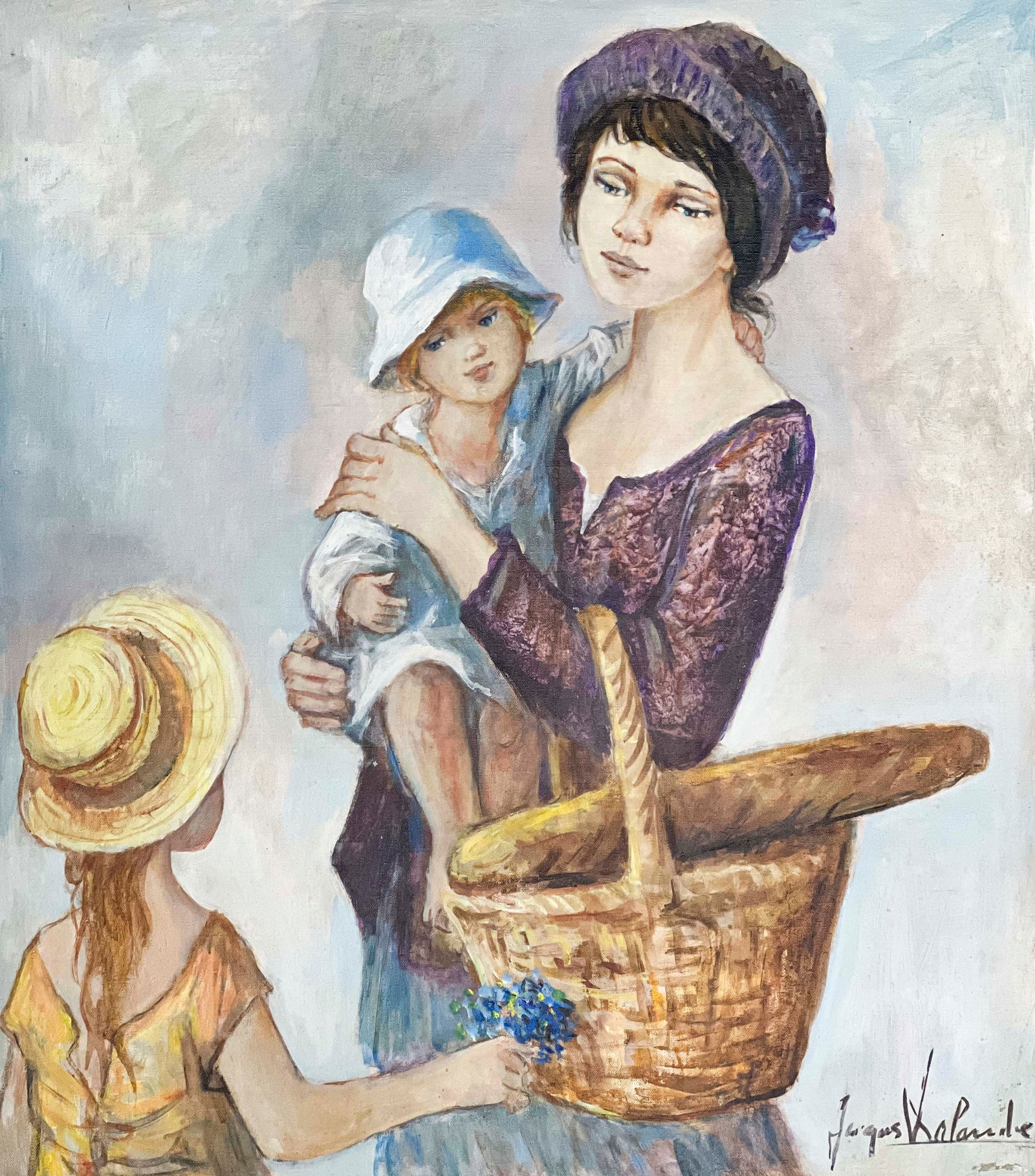 Jacques Lalande - Untitled Painting (Women with Children) (1 of 4)