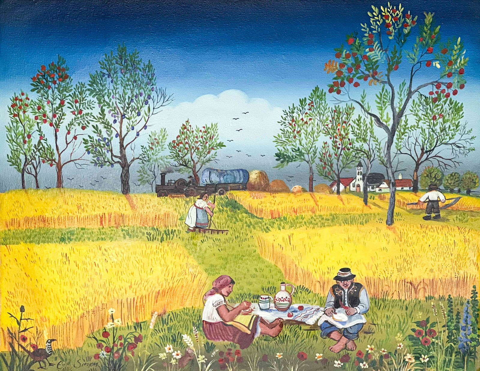 Edith Simon - Untitled Painting (Picnic) (1 of 4)