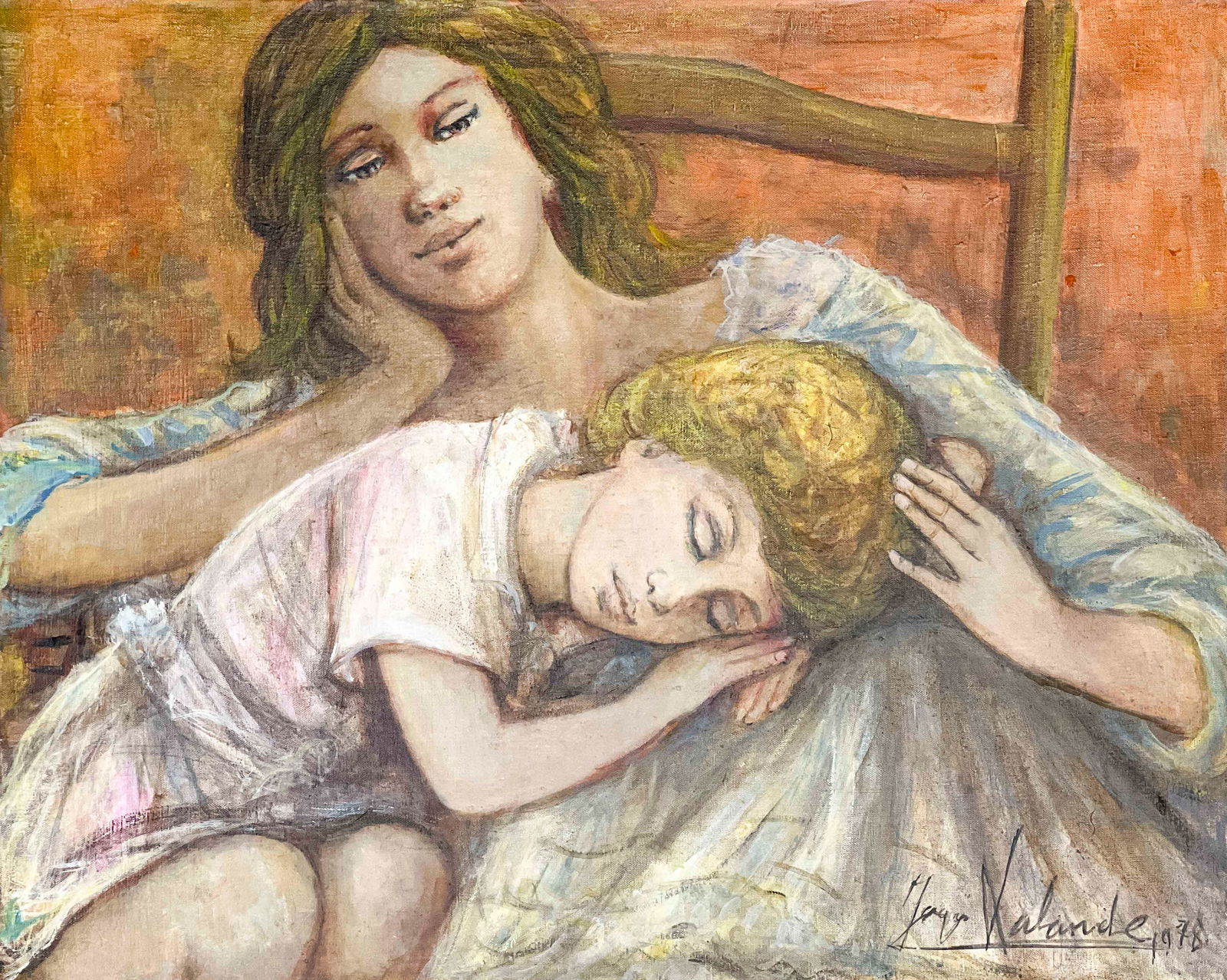 Jacques Lalande - Untitled Painting (Mother and Child) (1 of 4)
