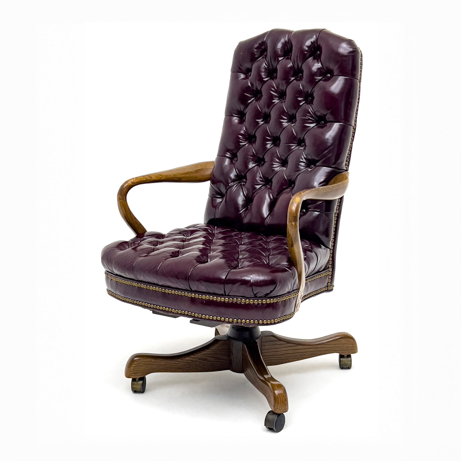 Tufted Leather Executive Desk Chair (1 of 6)