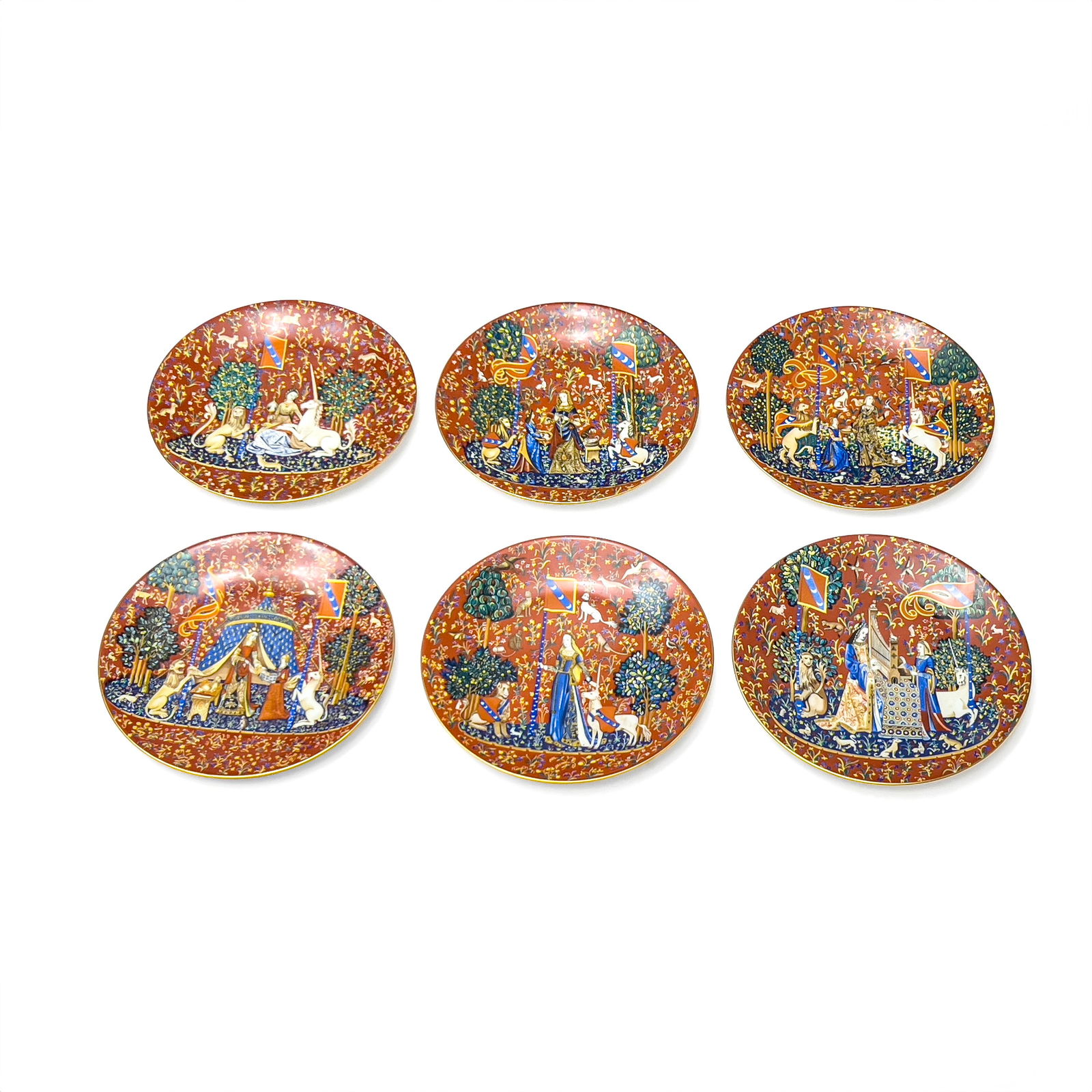 Robert Haviland & C. Parlon - La Dame ą la Licorne Limoges, Set of 6 (1 of 9)