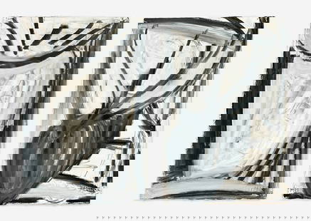 Melissa Meyer - Two Black and White Compositions: Lot 76 Melissa Meyer American (b.1947) Two Black and White Compositions (1985) oil stick on paper each initialed MM in pencil recto, signed in pen verso sheet (each): 11 1/4 x 7 1/2 inches unframed Ad