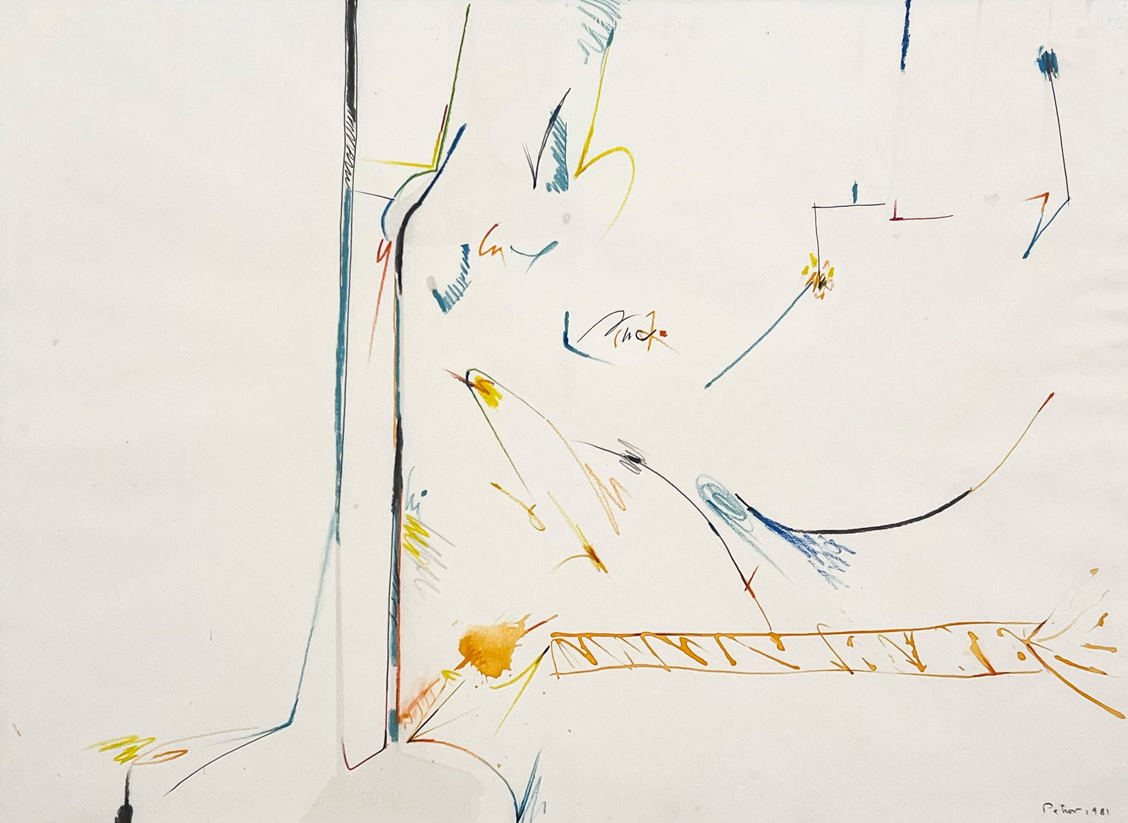 Dimitri Petrov - Sausage and Reverence are Synonymous: Lot 78 Dimitri Petrov American (1919-1986) Sausage and Reverence are Synonymous (1981) colored pencil and watercolor on paperv signed lower right 22 1/8 x 29 3/4 inches frame dimensions: 28 1/4 x 35