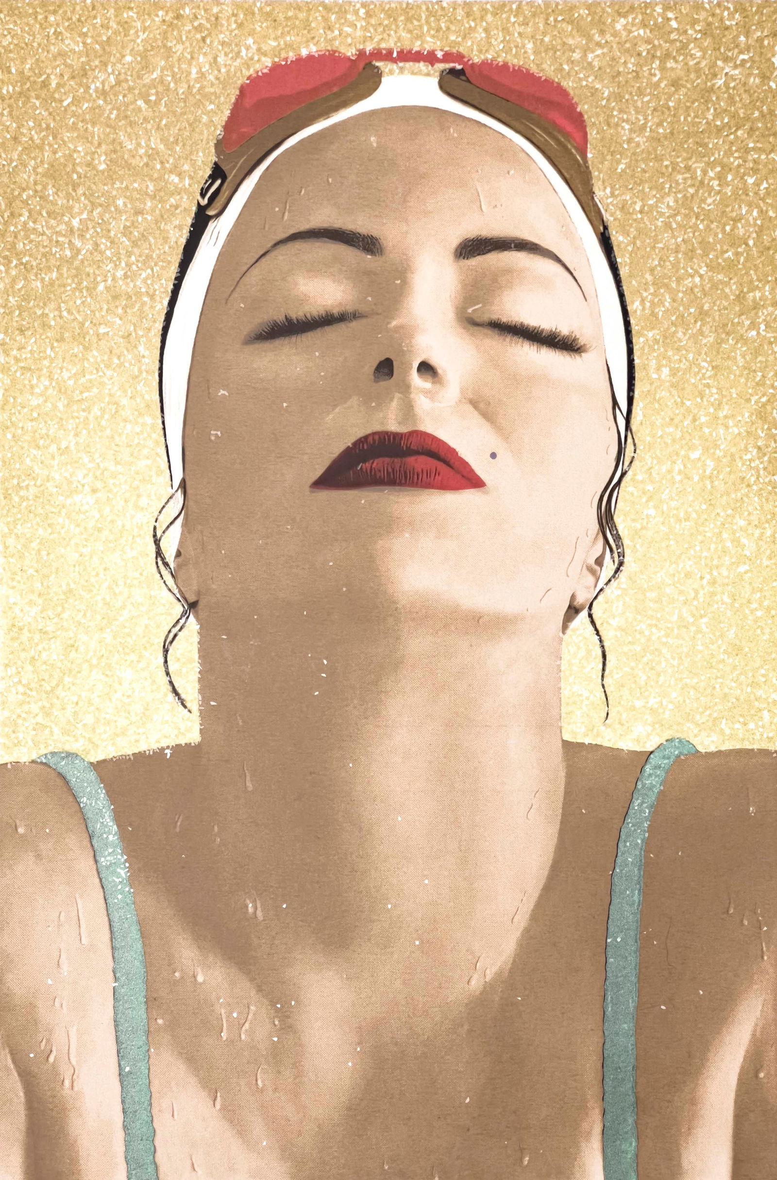 Carole A. Feuerman - Catalina: Lot 128 Carole A. Feuerman American (b.1945) Catalina (2016) silkscreen and diamond dust pencil signed lower right, numbered 20/50 image: 20 x 13 1/4 inches sheet: 25 x 19 inches unframed Provenance:<