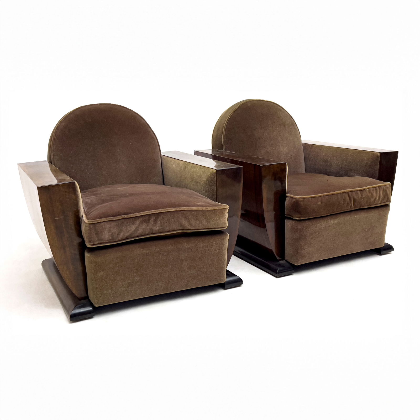 Art Deco Club Chairs, Pair (1 of 6)