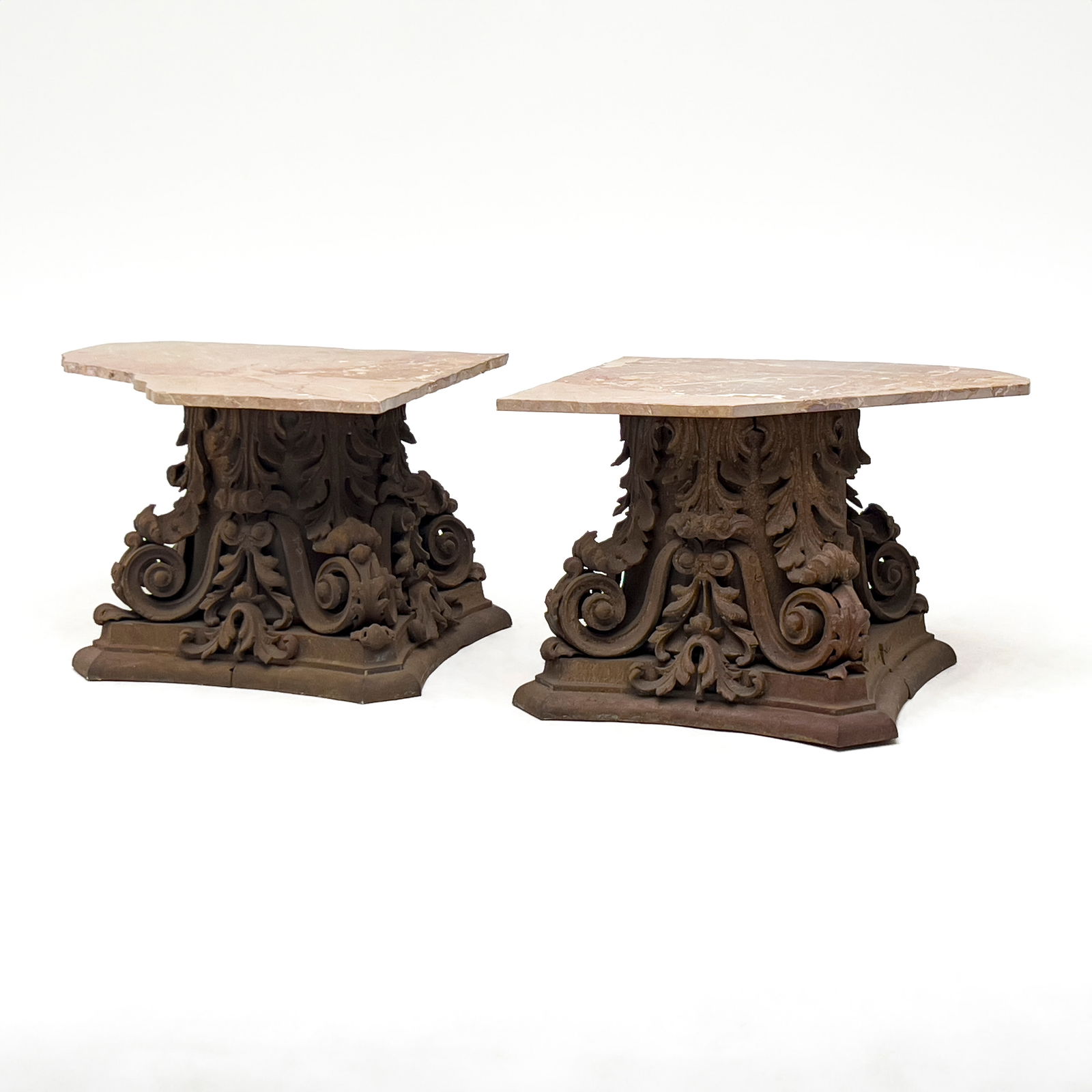 Tiffany Building Cast Iron Corinthian Capitals, Pair (1 of 14)
