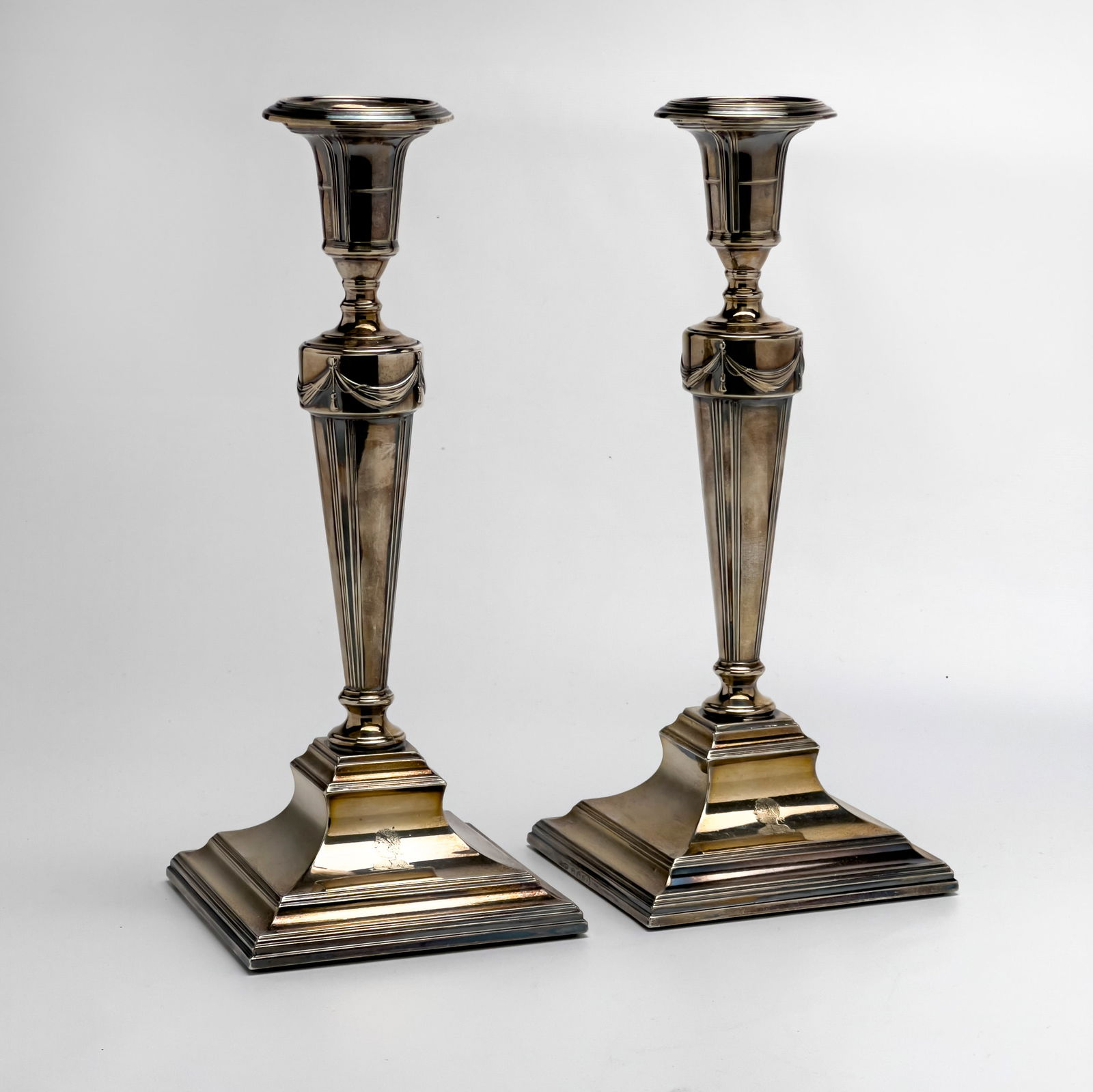 S.R & Co. Sterling Silver George III Period Candlesticks, Pair (1 of 7)