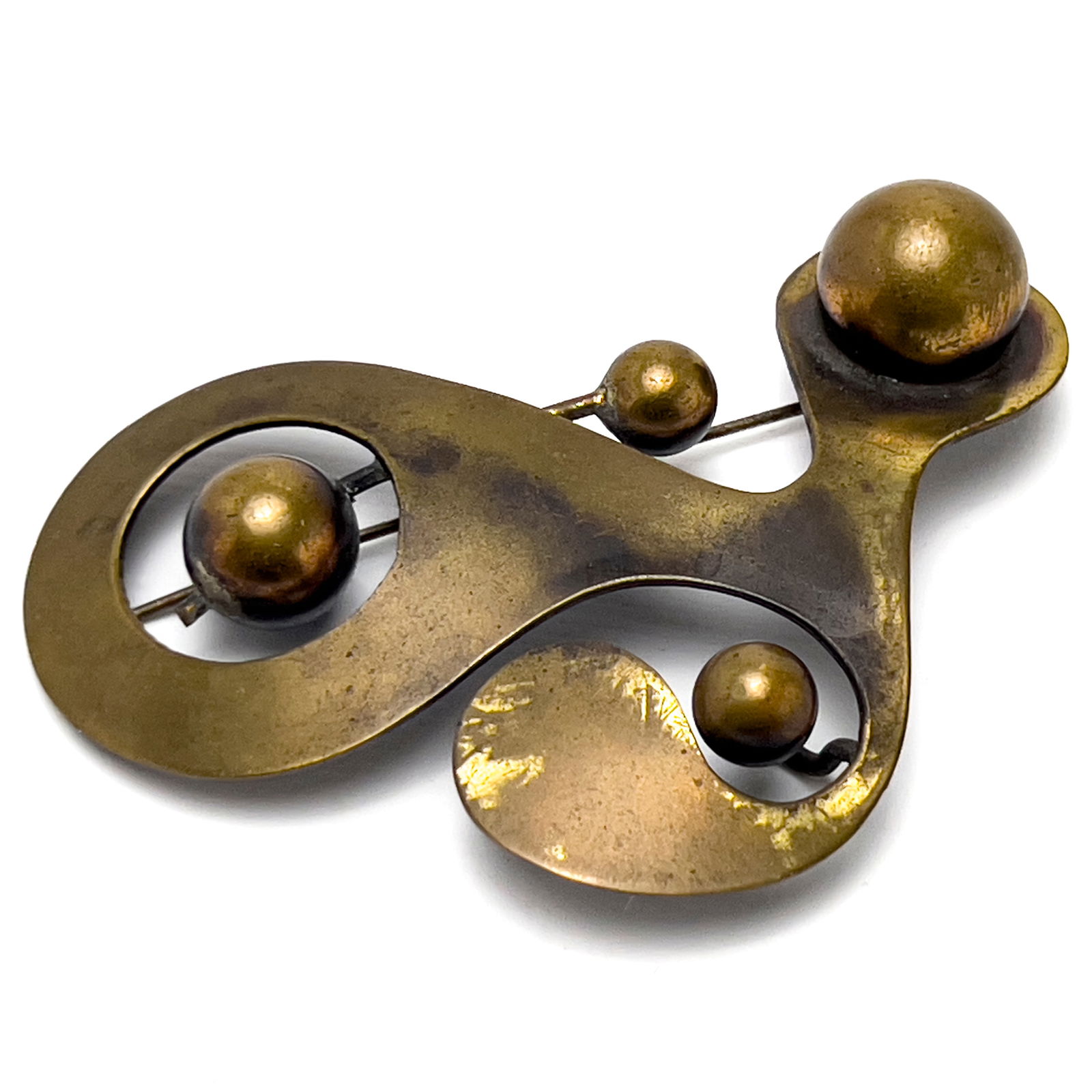Art Smith - Brass Pendant Brooch (1 of 7)
