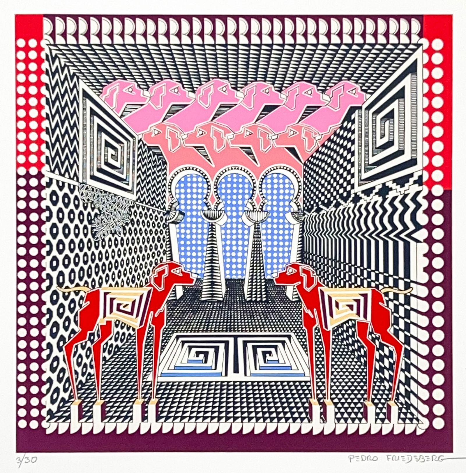 Pedro Friedeberg - Untitled (Architectural Dogs) (1 of 4)