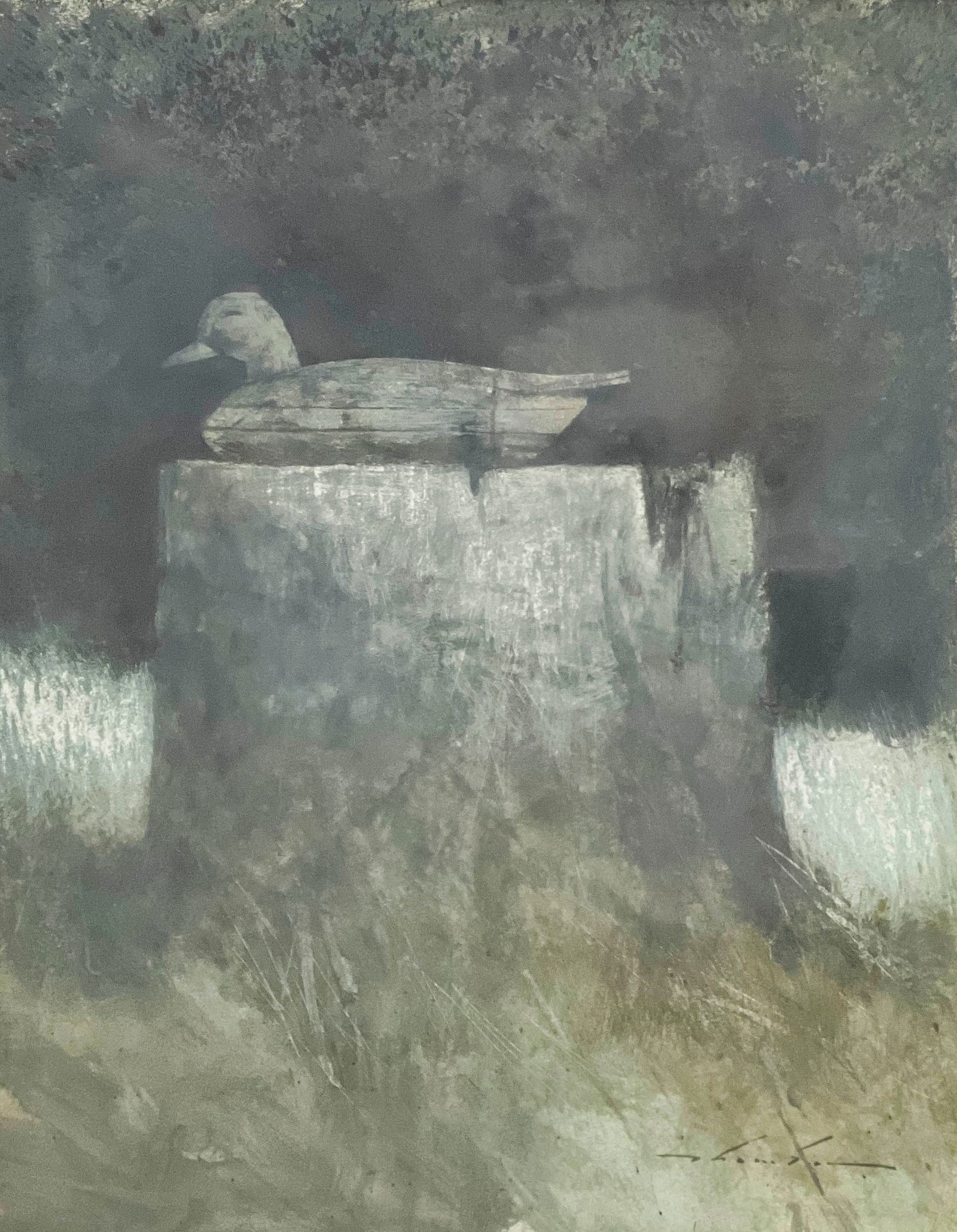 William Thomson - Untitled (Duck Decoy on Stump) (1 of 4)