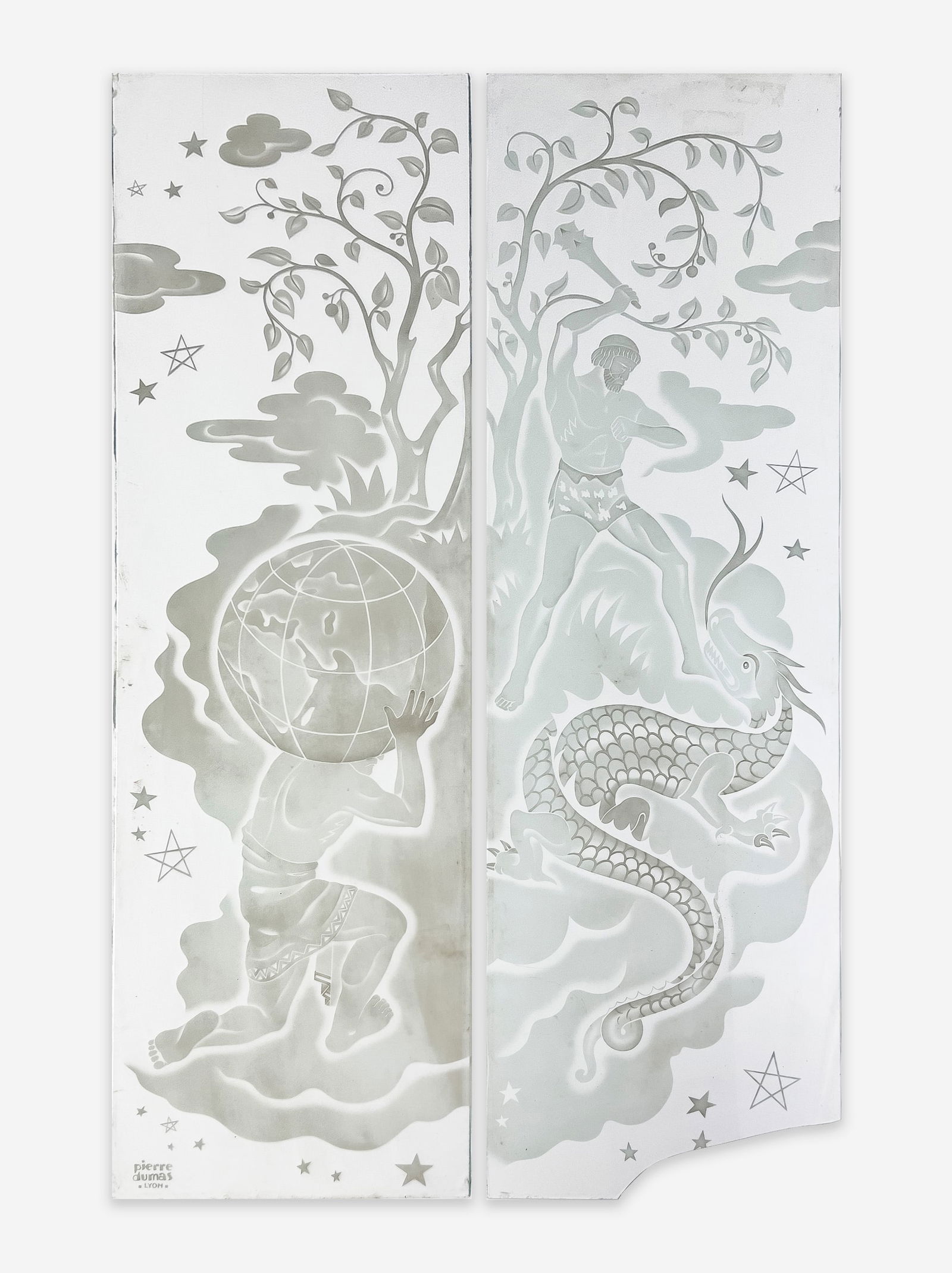 Pierre Dumas - Mythological Diptych (Atlas and Hercules) (1 of 6)