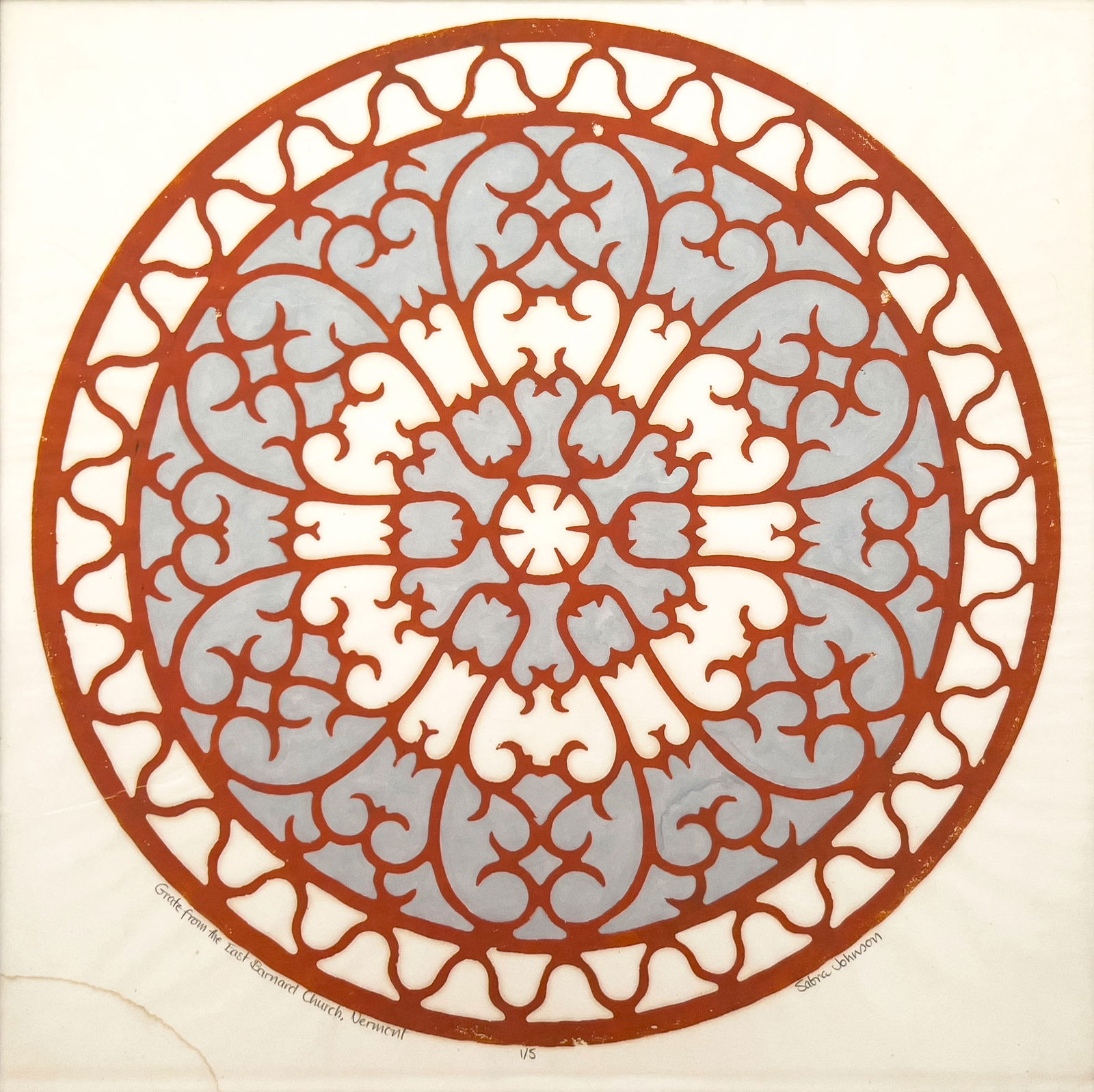 Sabra Johnson Field - Grate from the East Barnard Church, Vermont (1 of 3)