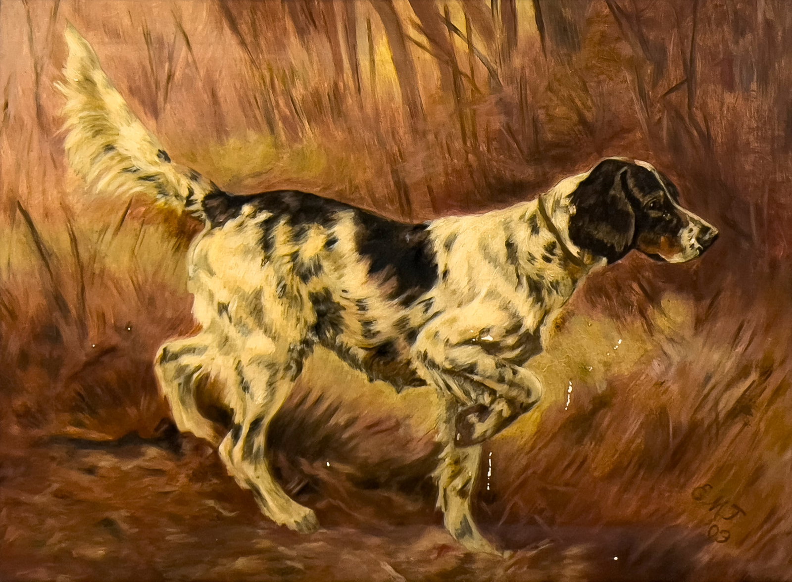 Unknown Artist - Painting of Dog (1 of 5)