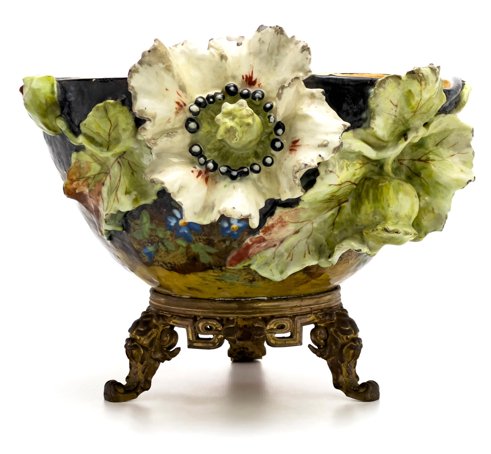 Barbotine Majolica Jardiniere (1 of 3)