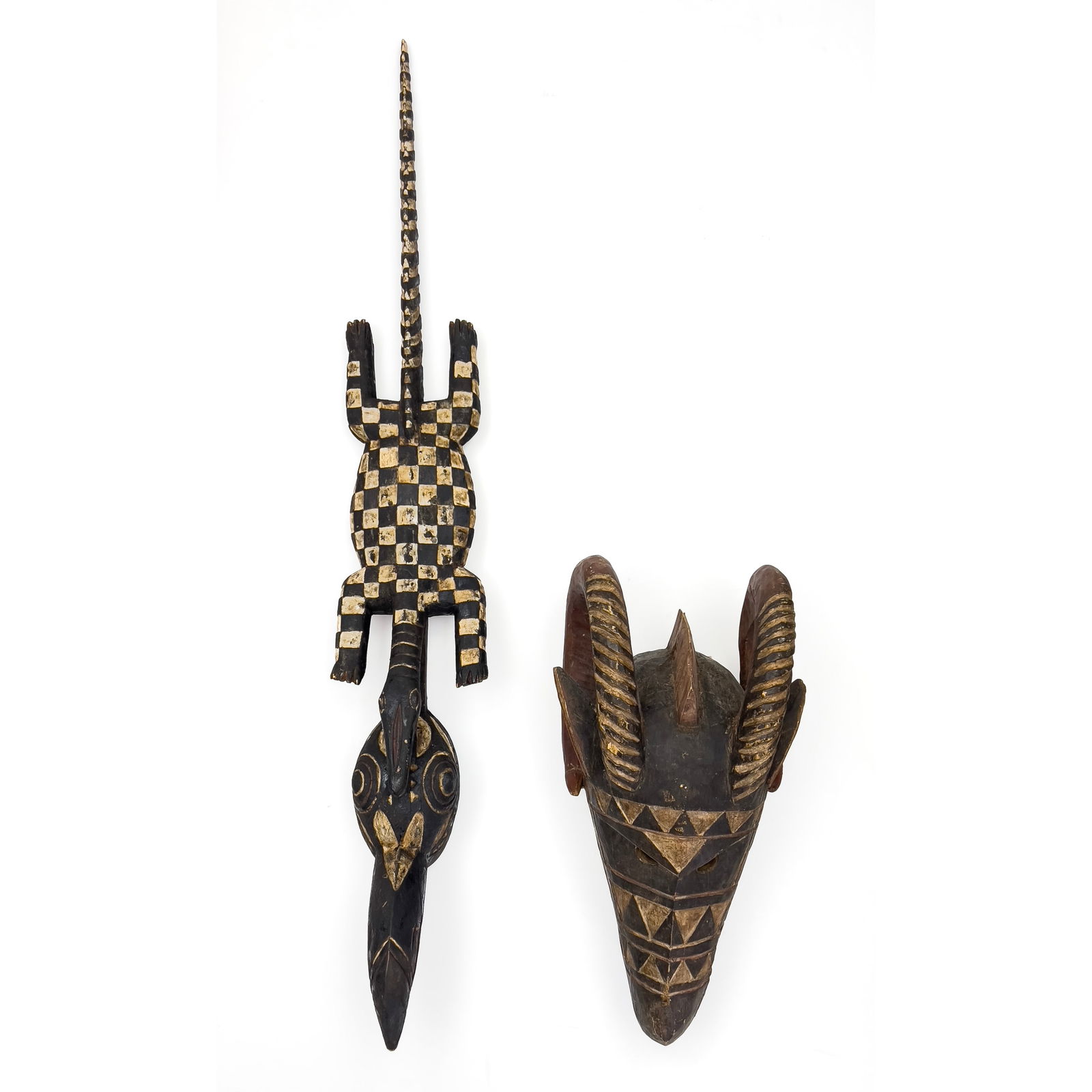 African - Carved Wood Masks, Group of 2 (1 of 11)